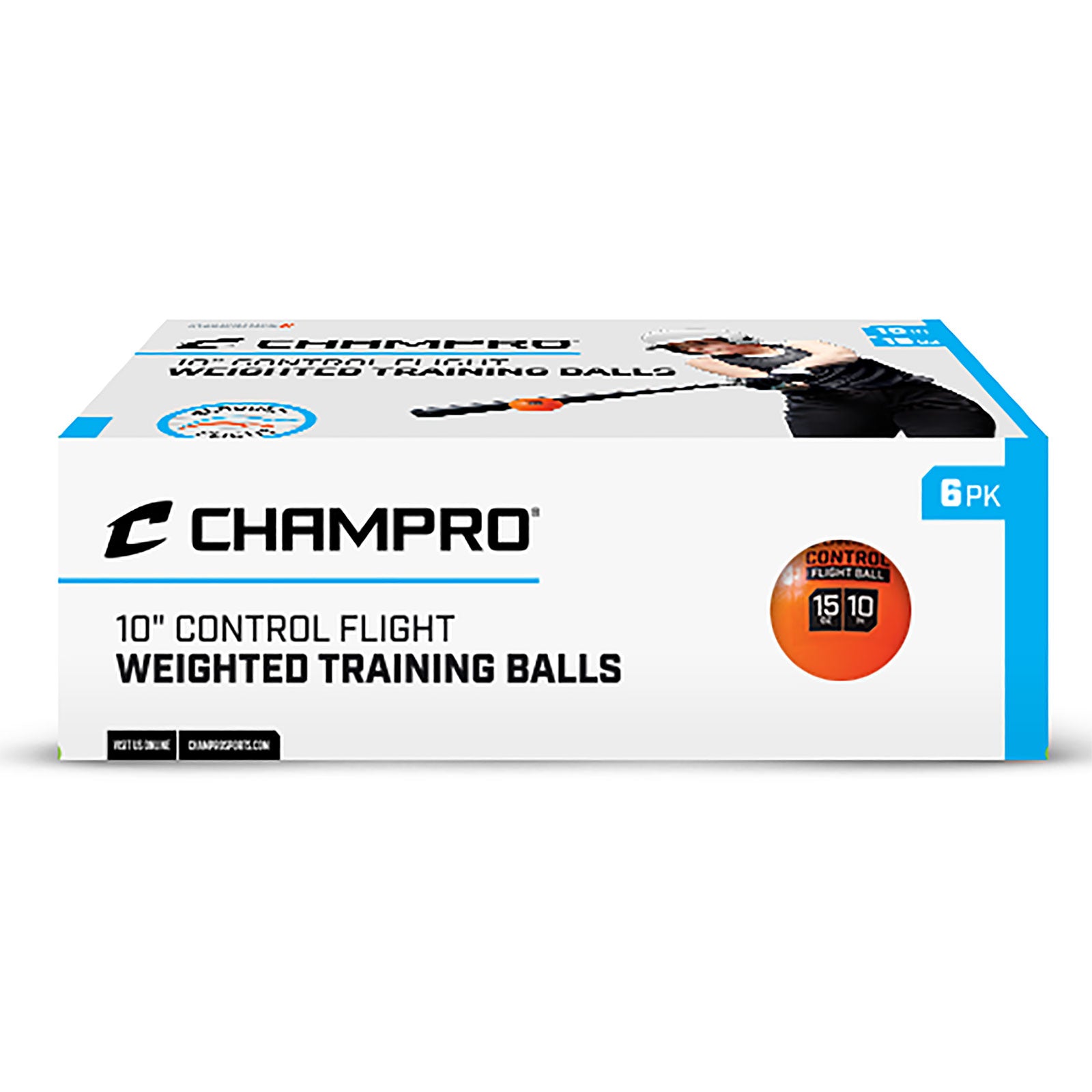 Champro 15oz 10" Control Flight Training Ball - 6-Pack