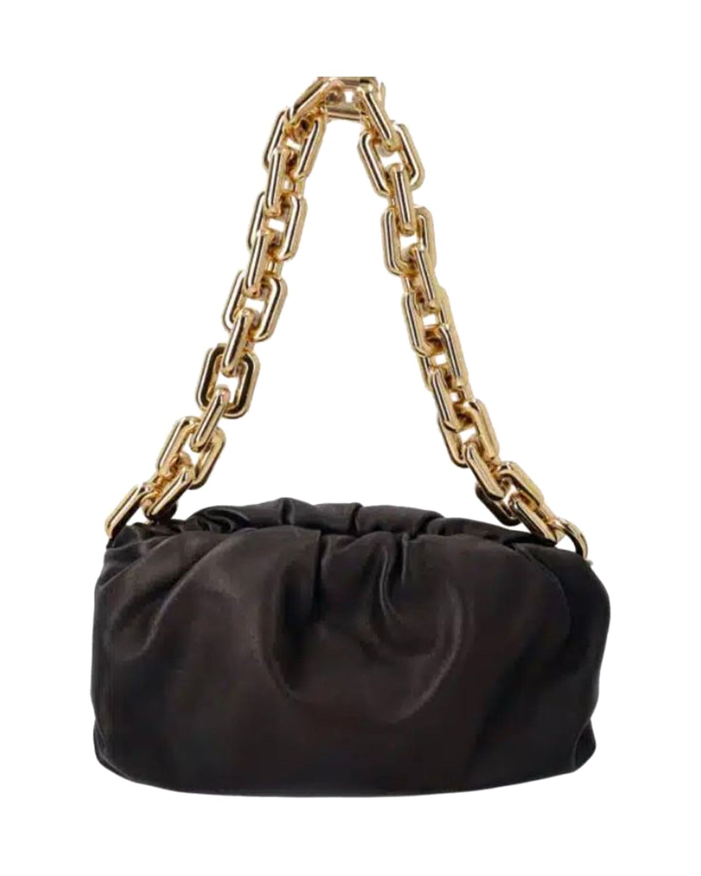 Bottega Veneta Chain Pouch in Black Calfskin Leather 7707792244796