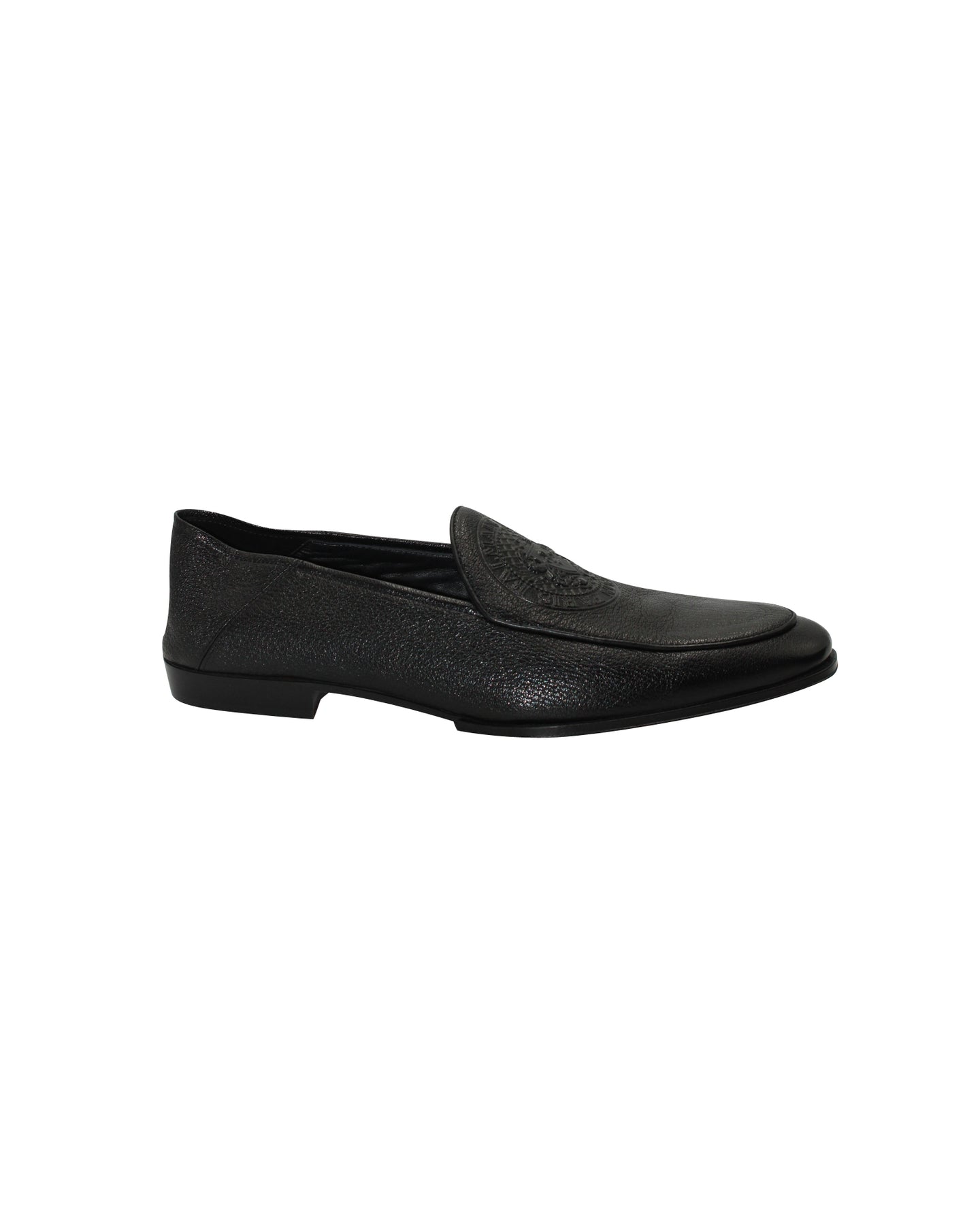 Balmain Embossed Loafers In Black Leather 7703684317244