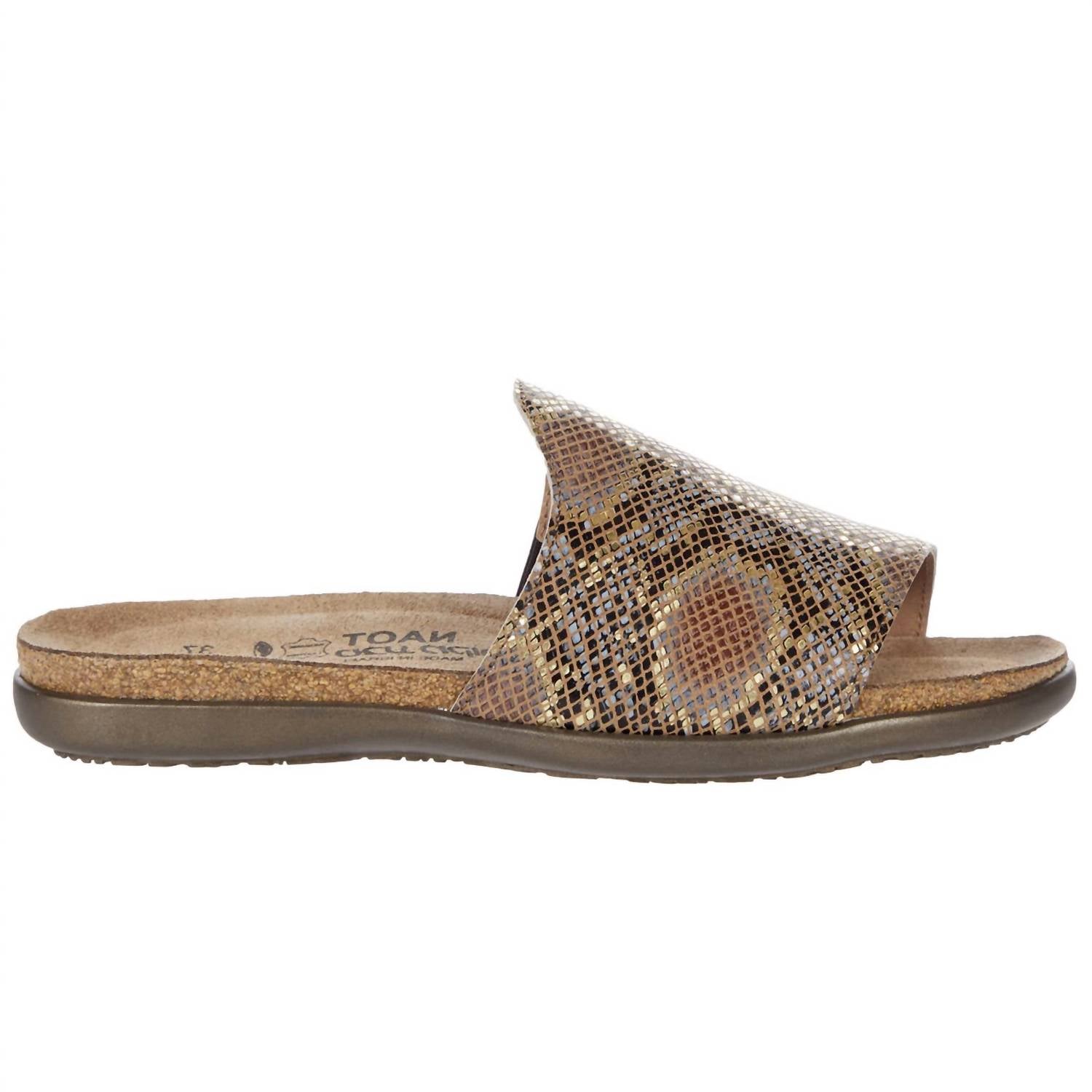Women's Skylar Sandal In Golden Python Leather