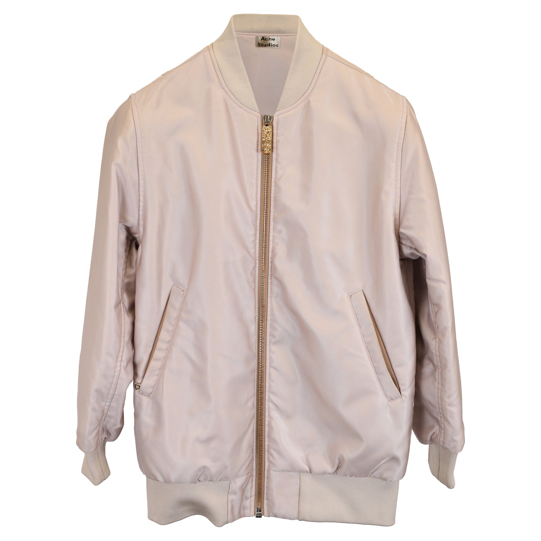 Acne Studios Tyson Bomber Jacket in Pink Nylon