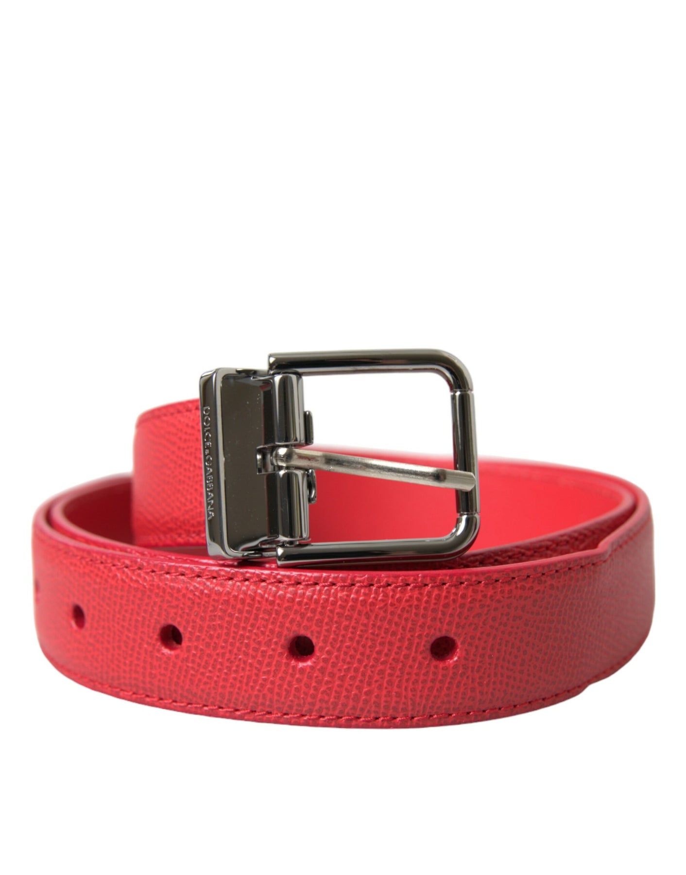 Dolce & Gabbana Calf Leather Metal Buckle Women's Belt