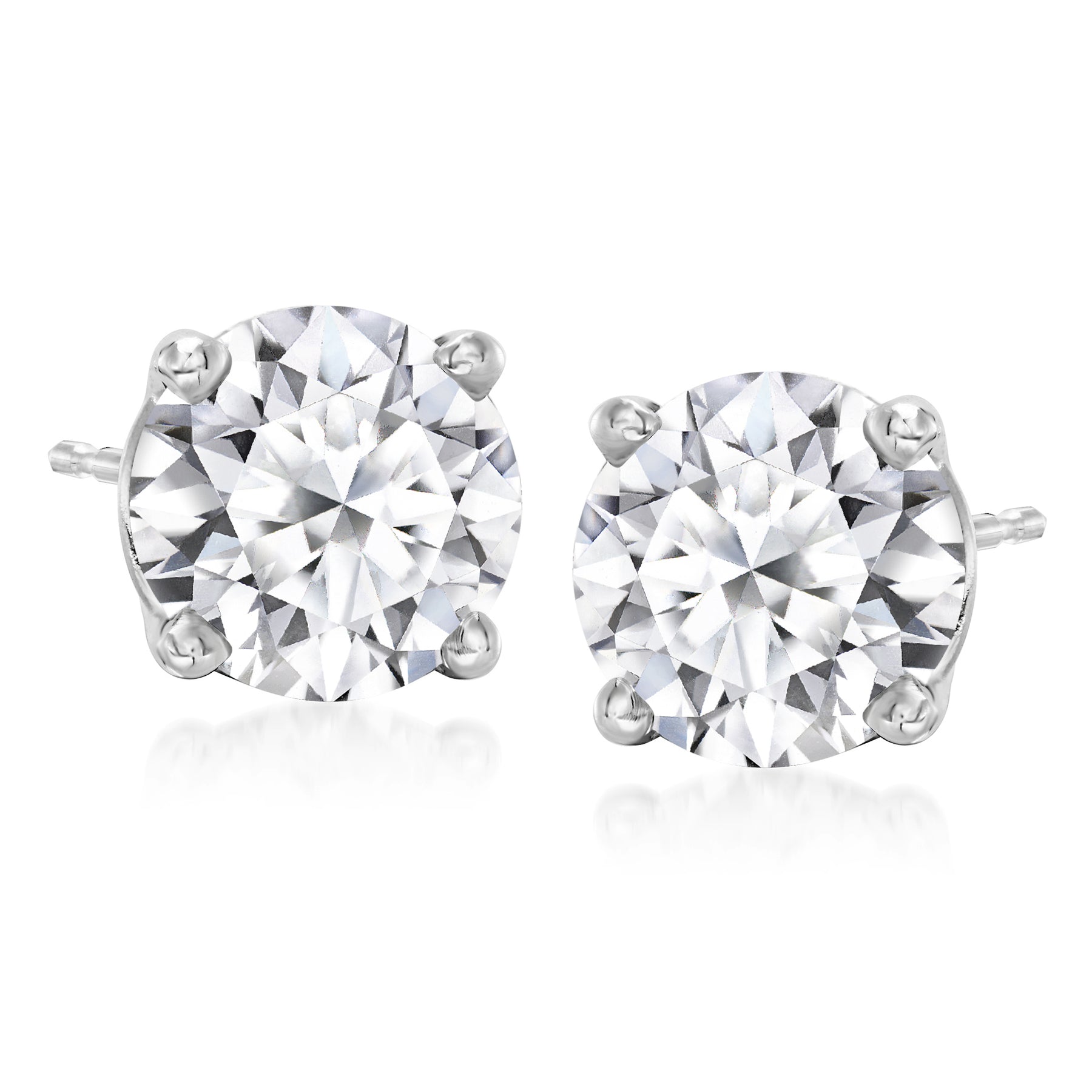 Ross-Simons Lab-Grown Diamond Stud Earrings in 14kt White Gold 7143207927868