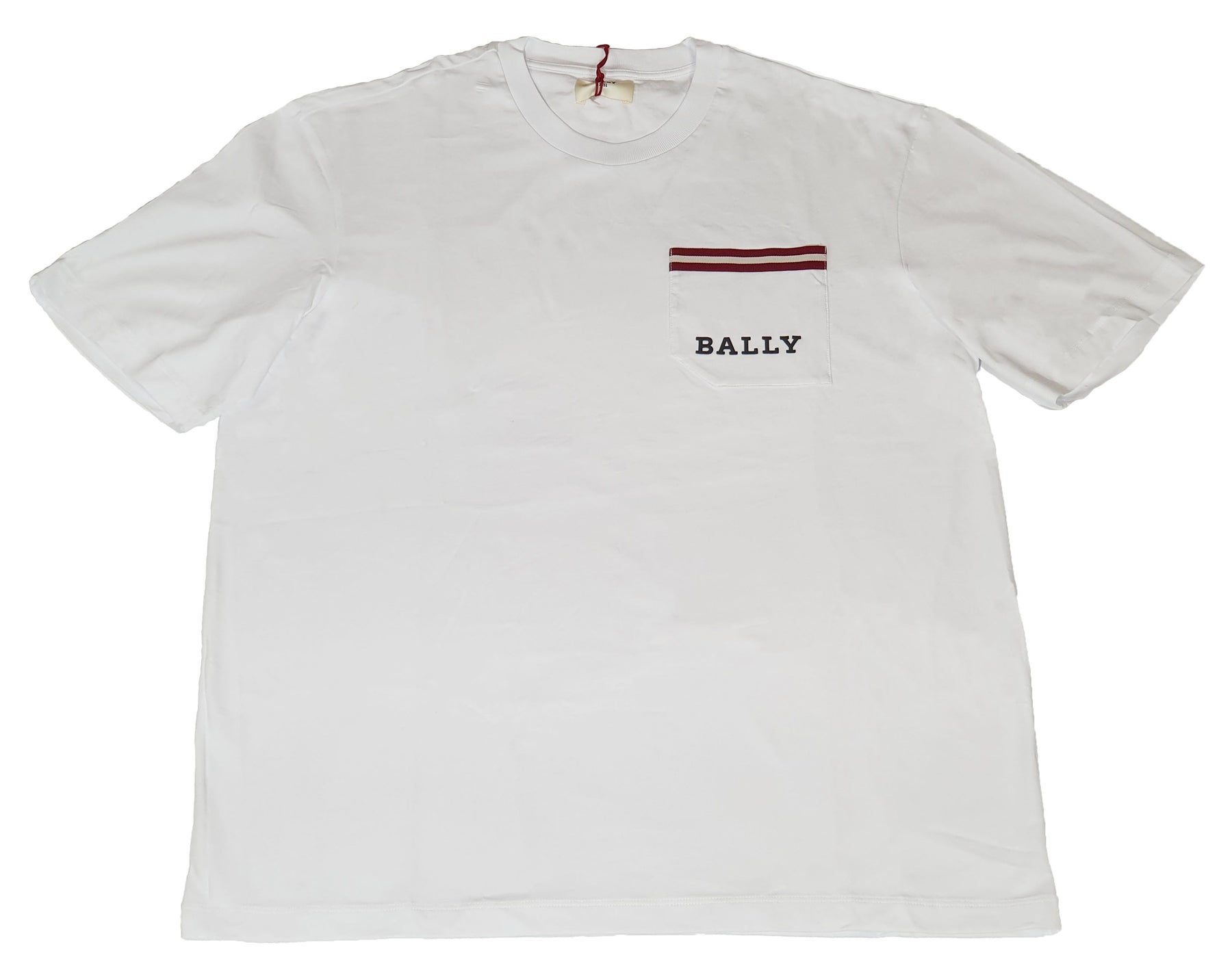 Bally 6233732 Men's Bone 100% Cotton Pocket T-Shirt 7706229768252