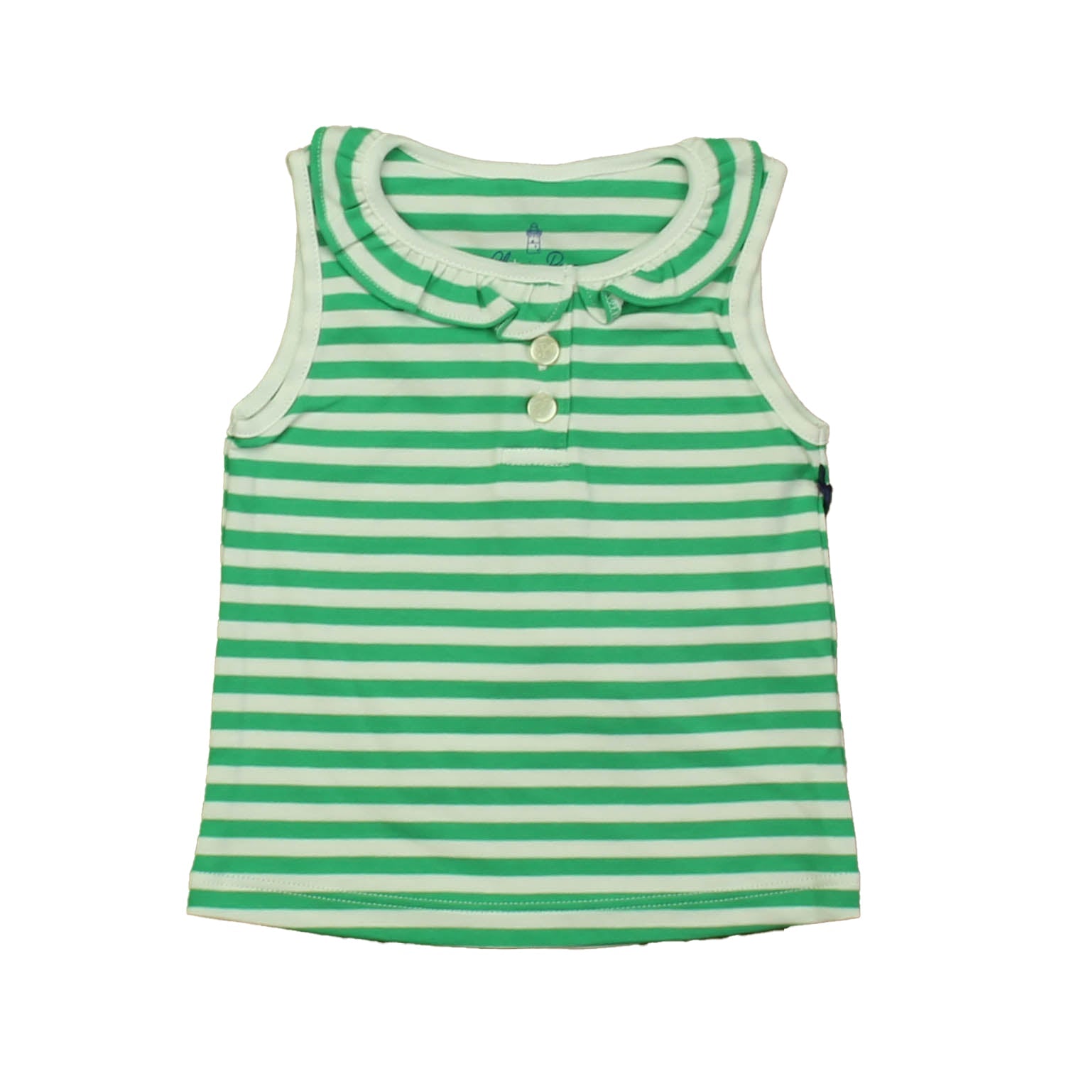 Classic Prep Girls Blarney | Bright White Polo Shirt Size: 12-24 Months 7805841014844