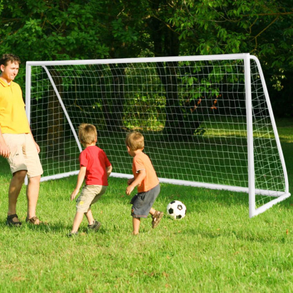 12 x 6 Feet Soccer Goal with Strong PVC Frame and High-Strength Netting 7672872566844