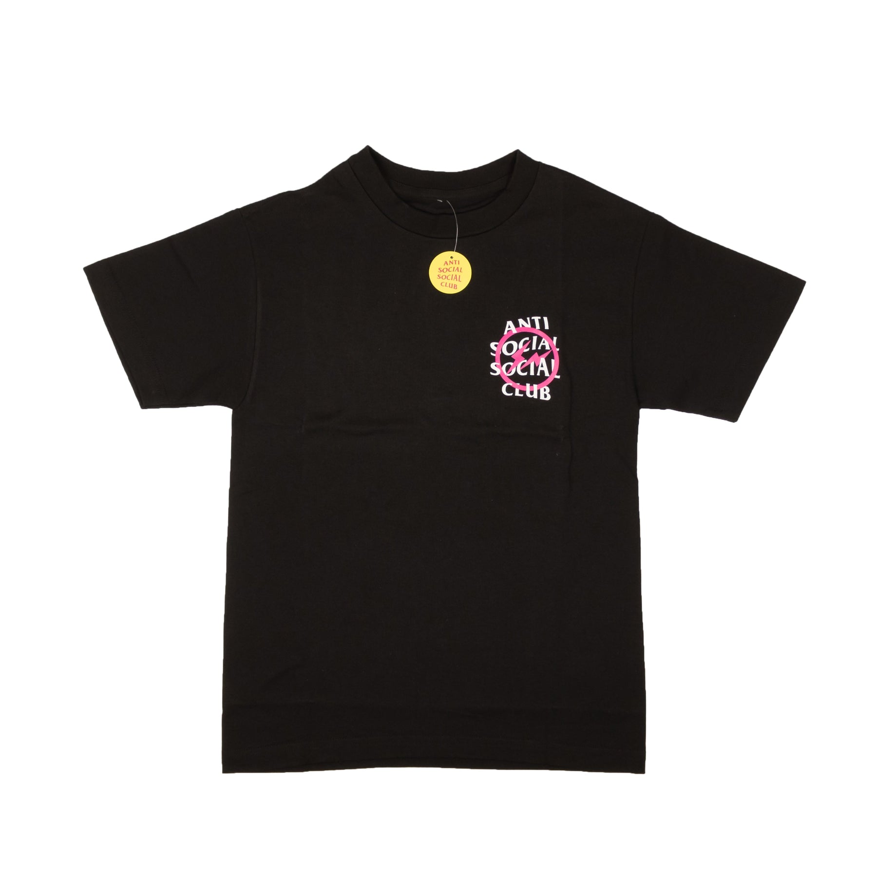 Black And Pink Fragment Bolt T-Shirt
