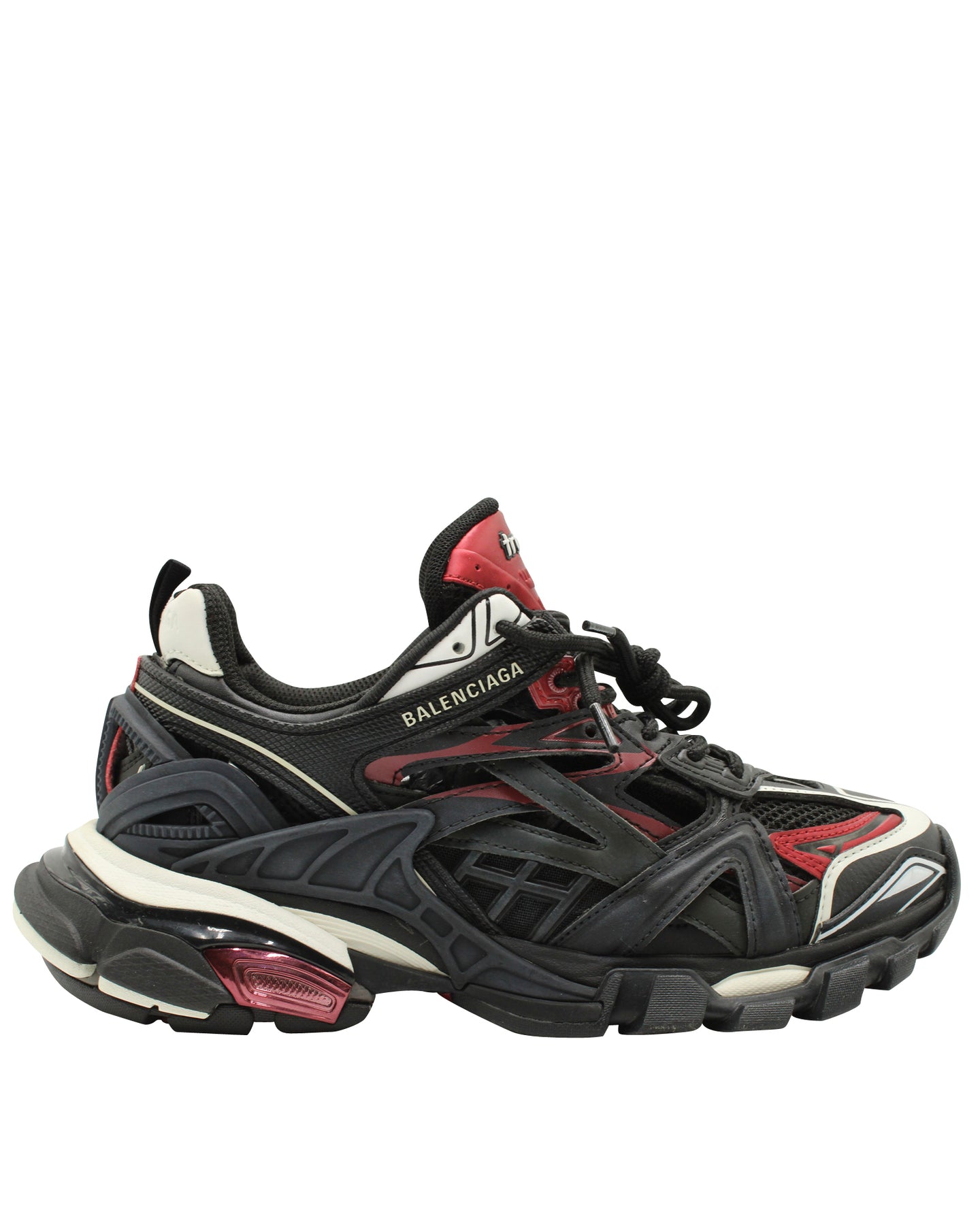 Balenciaga Track 2. Sneakers in Black/Red Nylon 7833138888764