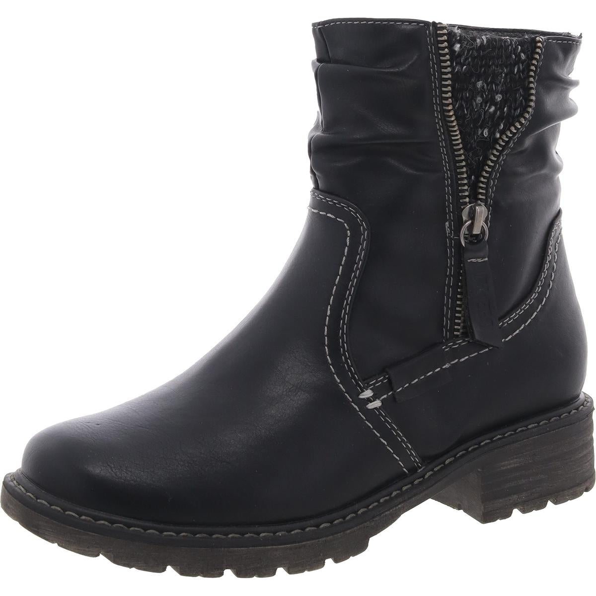 Logger Calgar Zipper Faux Leather Ankle Boots