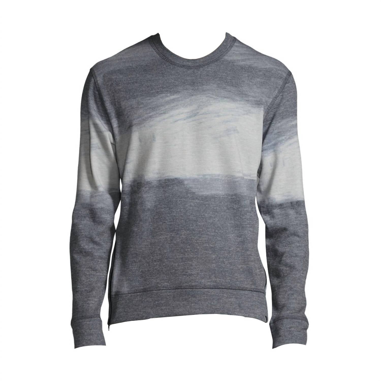 Men's Print Messer Fleece Sweatshirt In Gray Ombre
