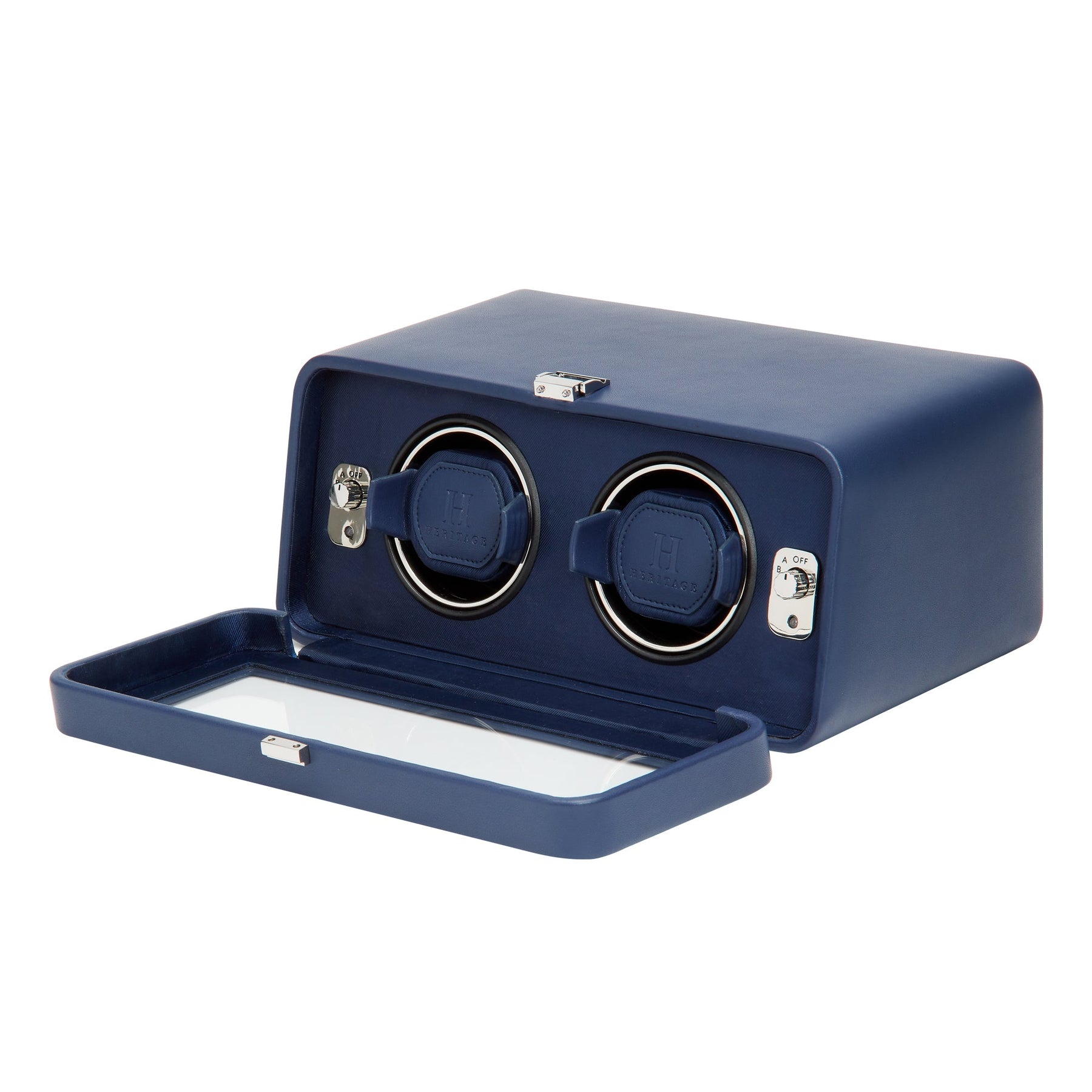Wolf 452617 Windsor Heritage Navy Double Watch Winder 7707576467516