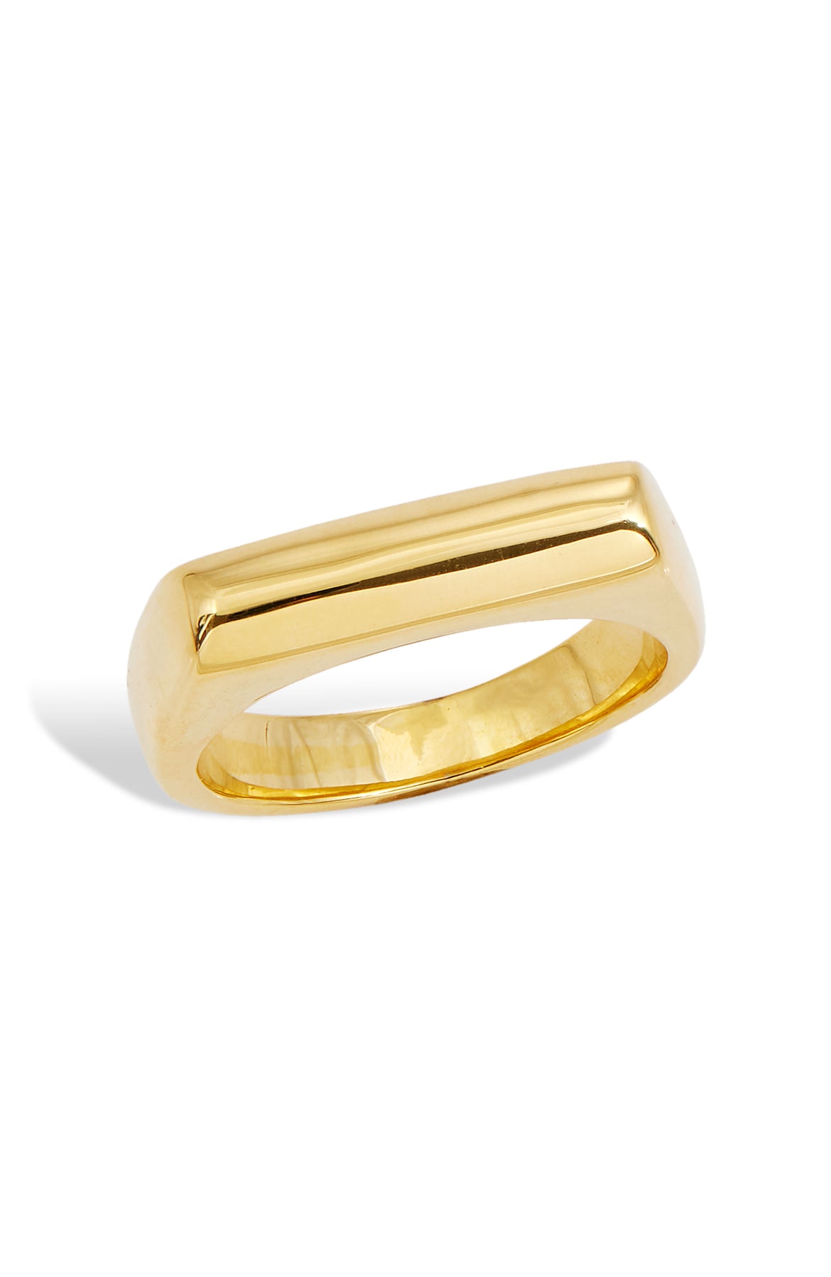Gold Plated Wide Signet Ring