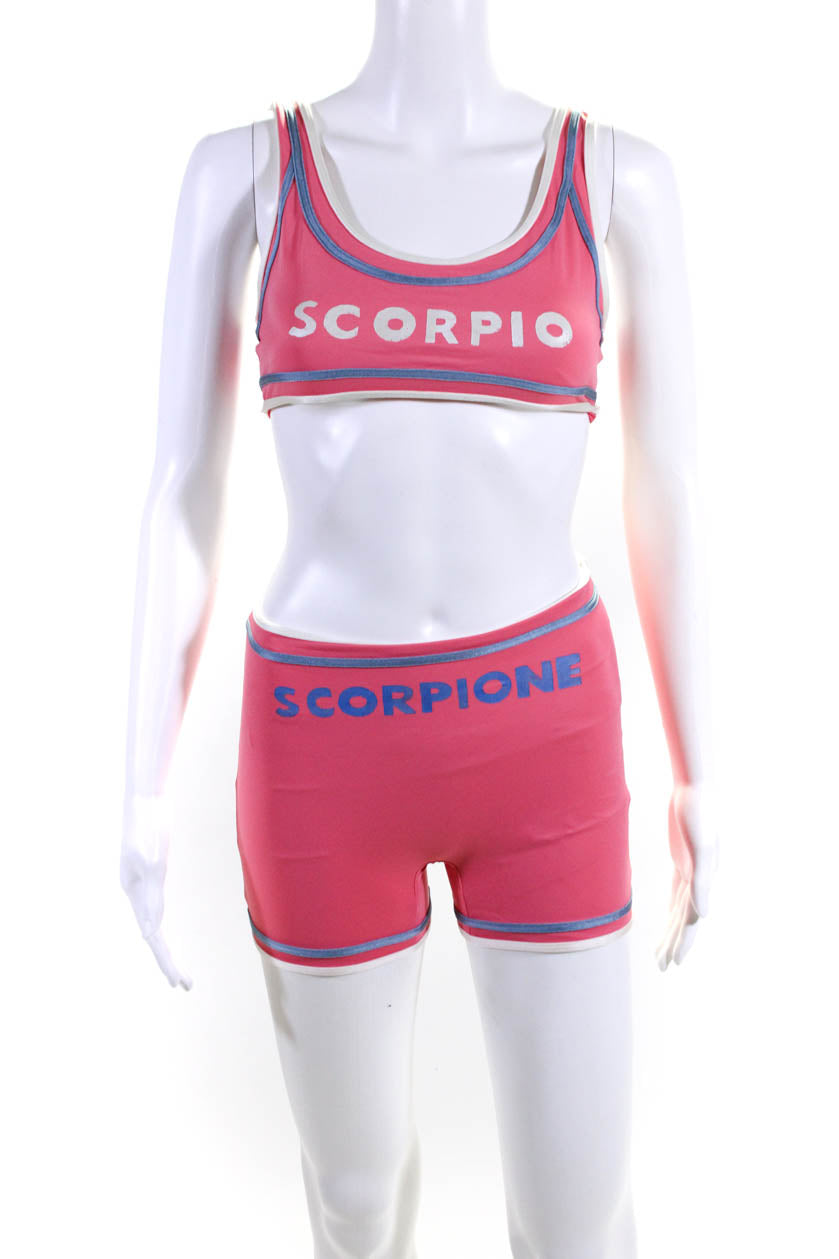 Fendi Women's Two Piece Astrology Bikini Swimsuit Red