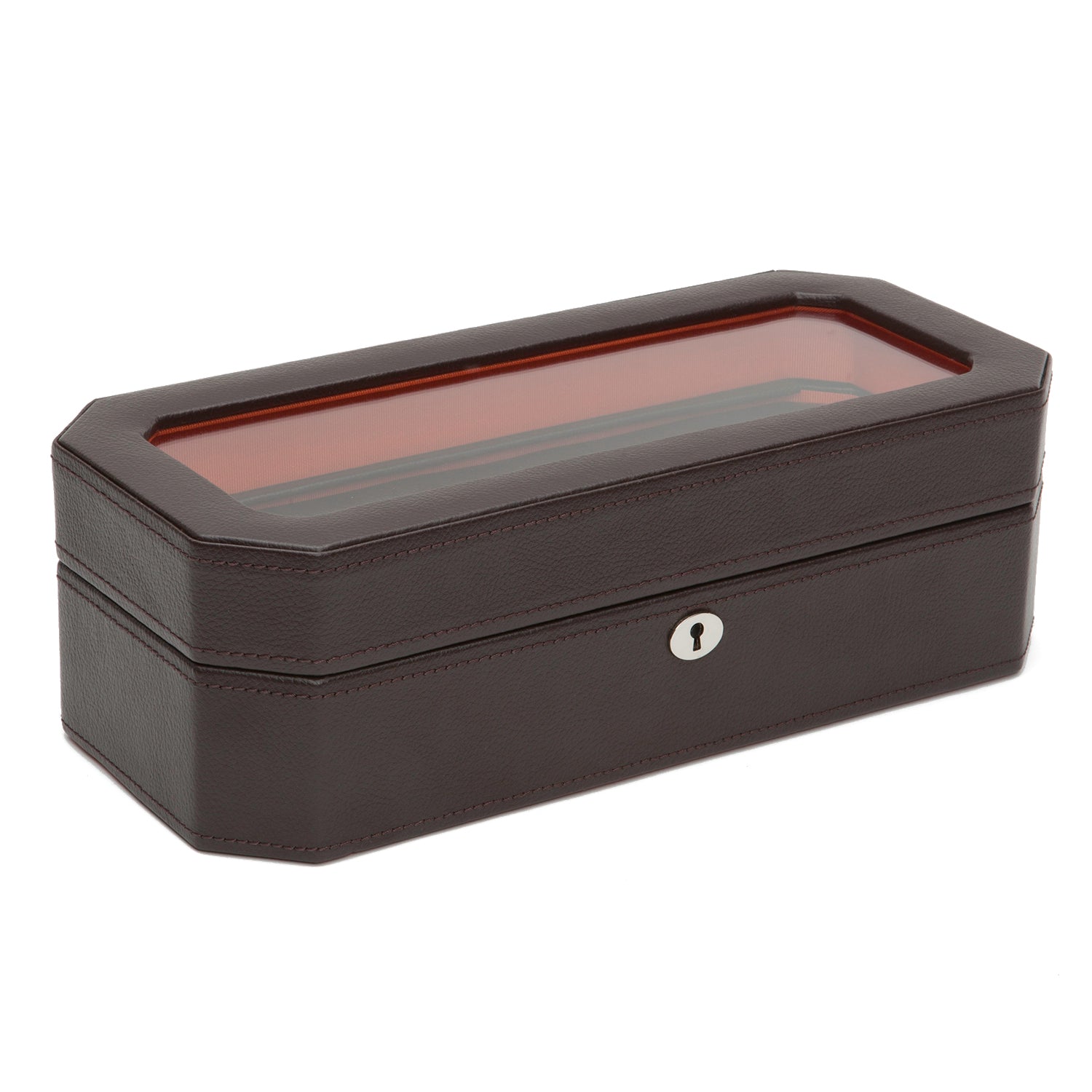 Wolf 458306 Windsor 5 Piece Watch Box in Brown & Orange 7707565981756