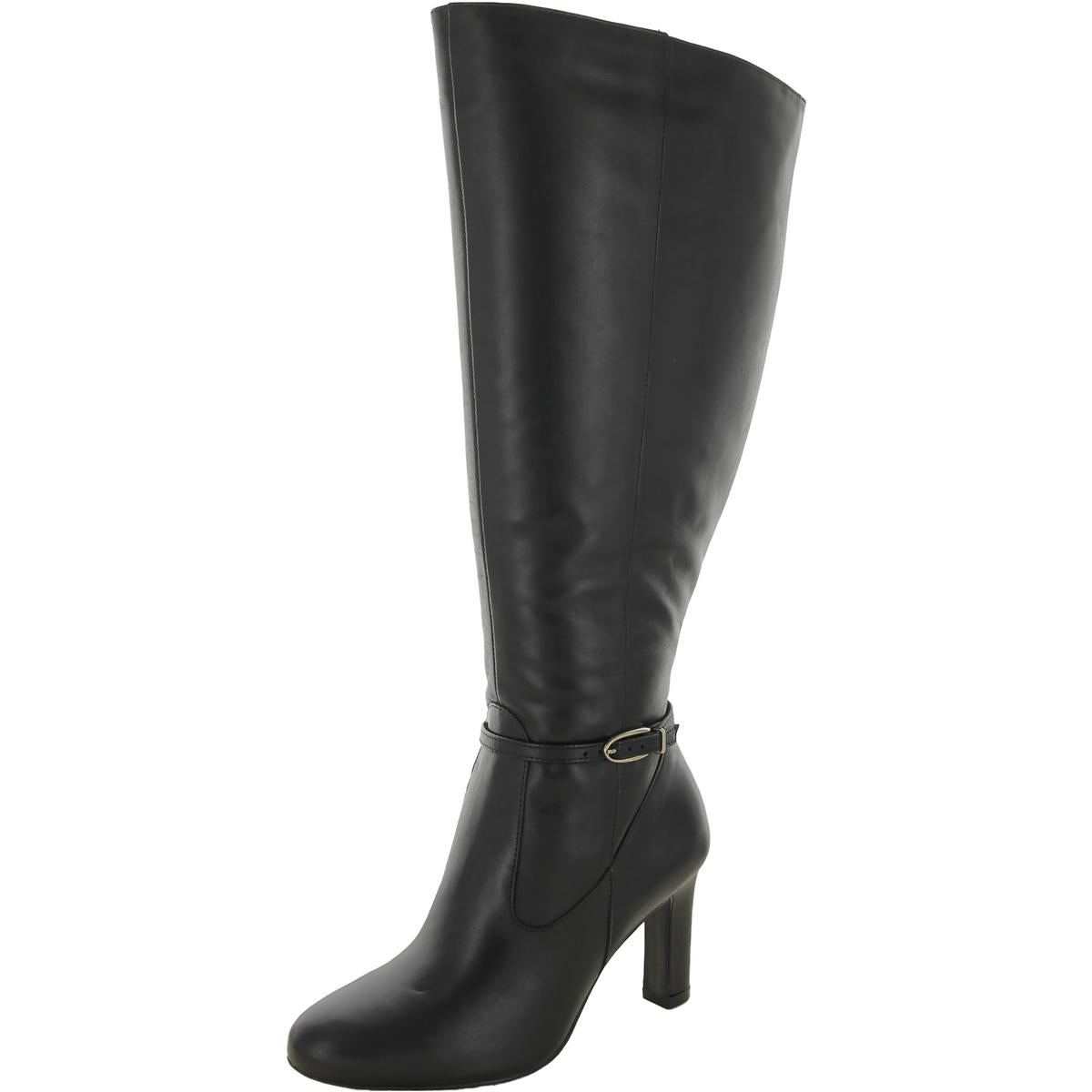 Henny Leather Wide Calf Knee-High Boots