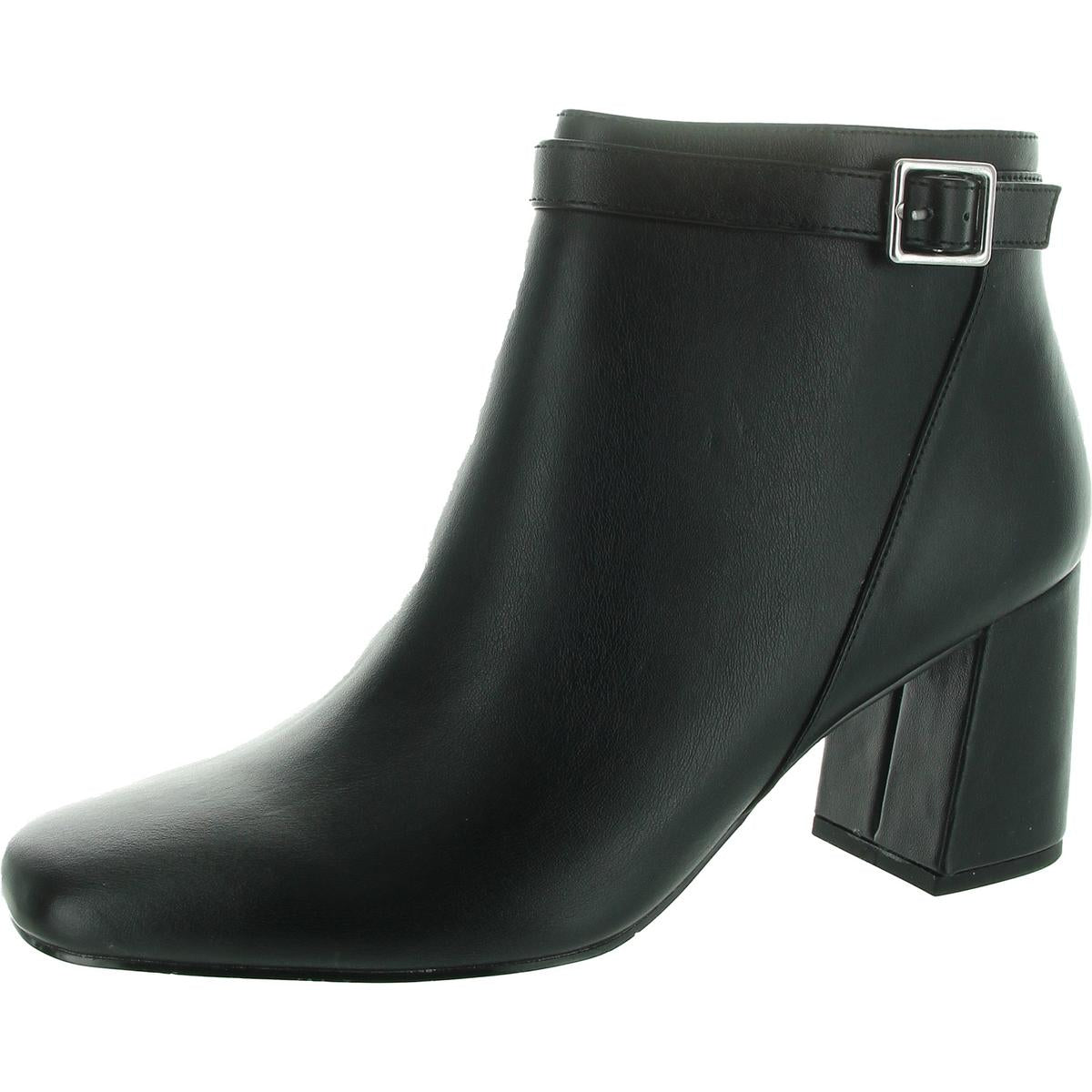 Winnipeg Buckle Faux Leather Ankle Boots