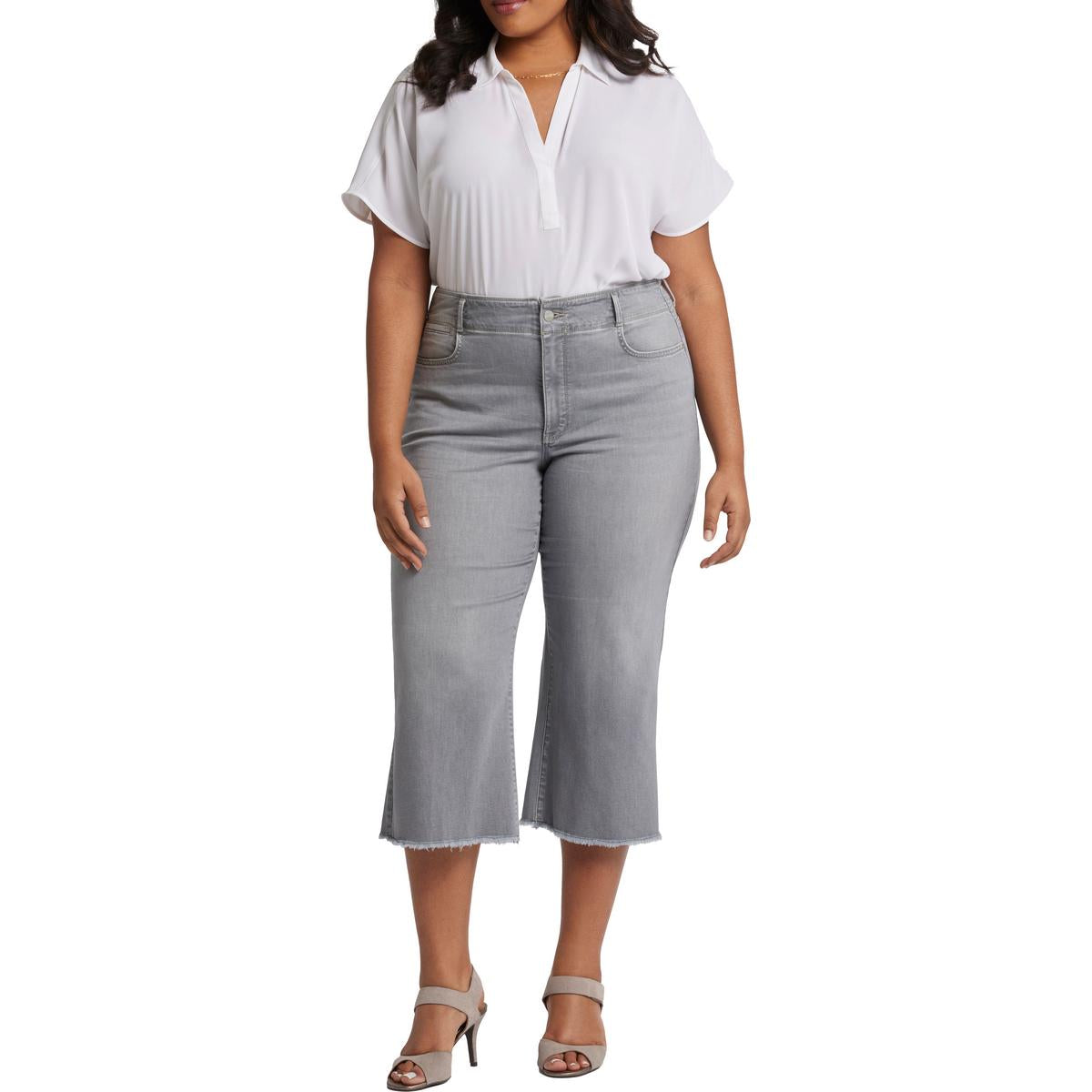 Plus Brigitte High-Rise Denim Capri Jeans