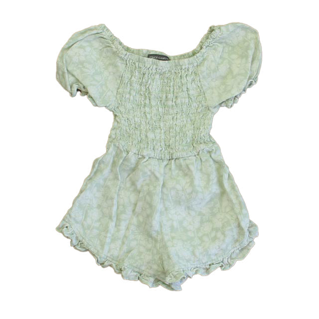 Vince Camuto Girls Green Floral Romper 7805934043196