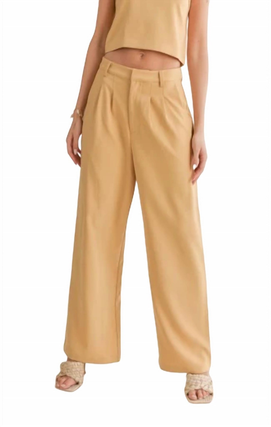 Follow Me Pleated Trousers In Marigold 7749072650300