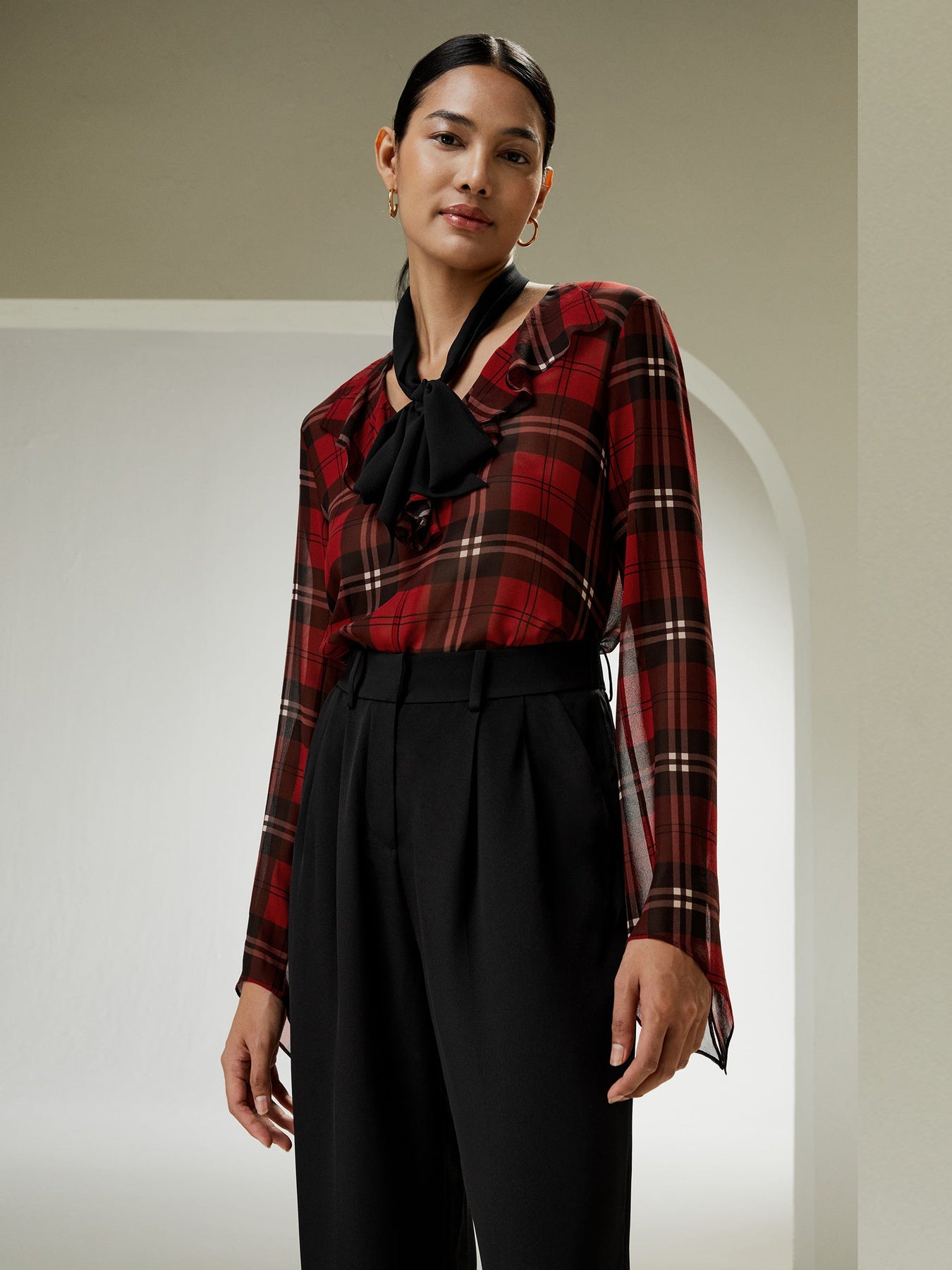 Vintage Semi-sheer Georgette Blouse