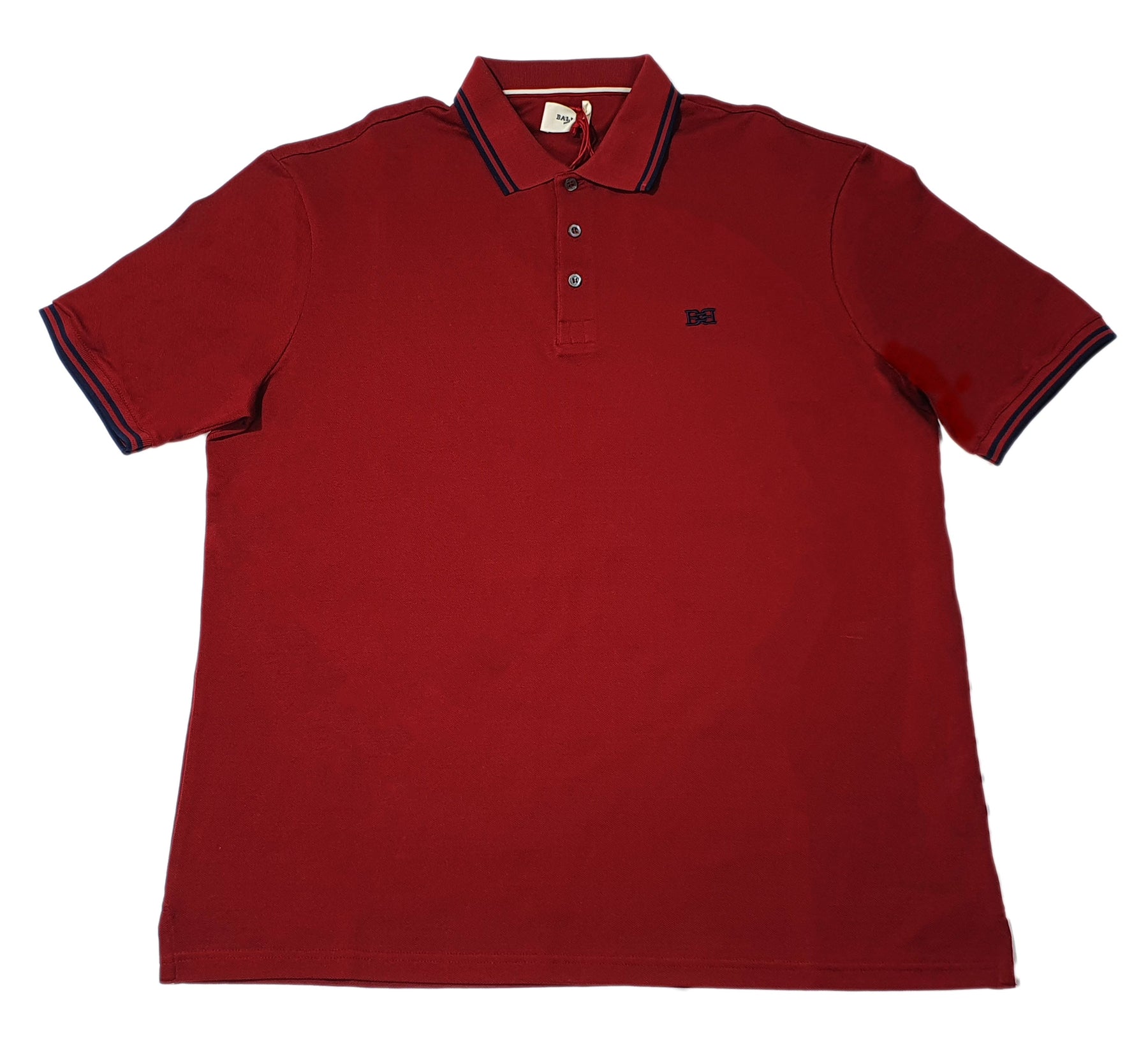 Bally 6240247 Men's Red Cotton Polo Shirt Size 3XL