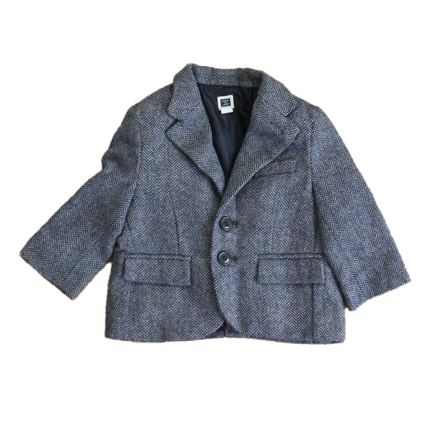 Janie and Jack Boys Blue Herringbone Sports Coat 7805974904892