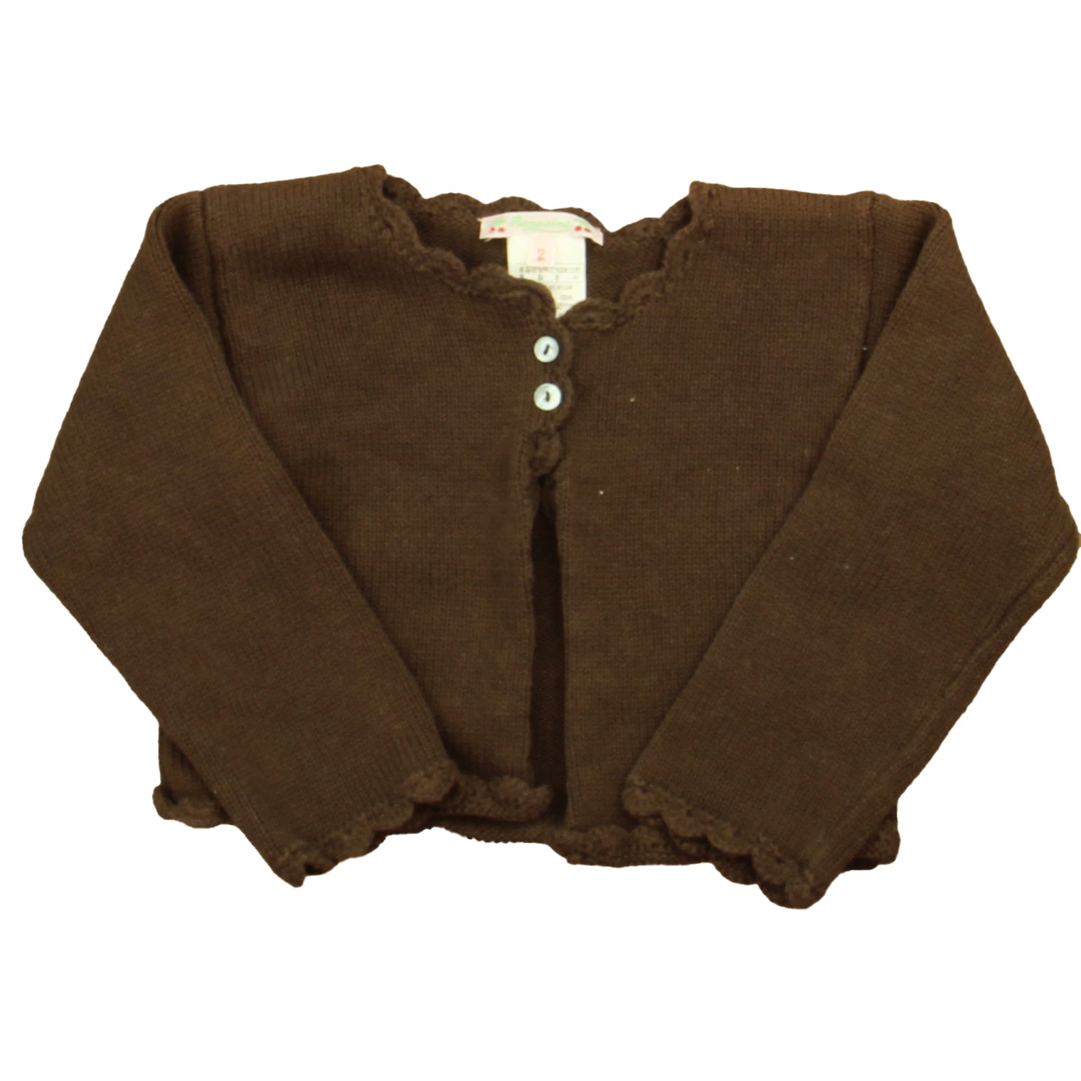 Bonpoint Girls Brown Cardigan 7805822795836