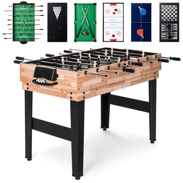 10-in-1 Combo Game Room Table Set Pool, Foosball, Ping Pong, Chess 7707679096892