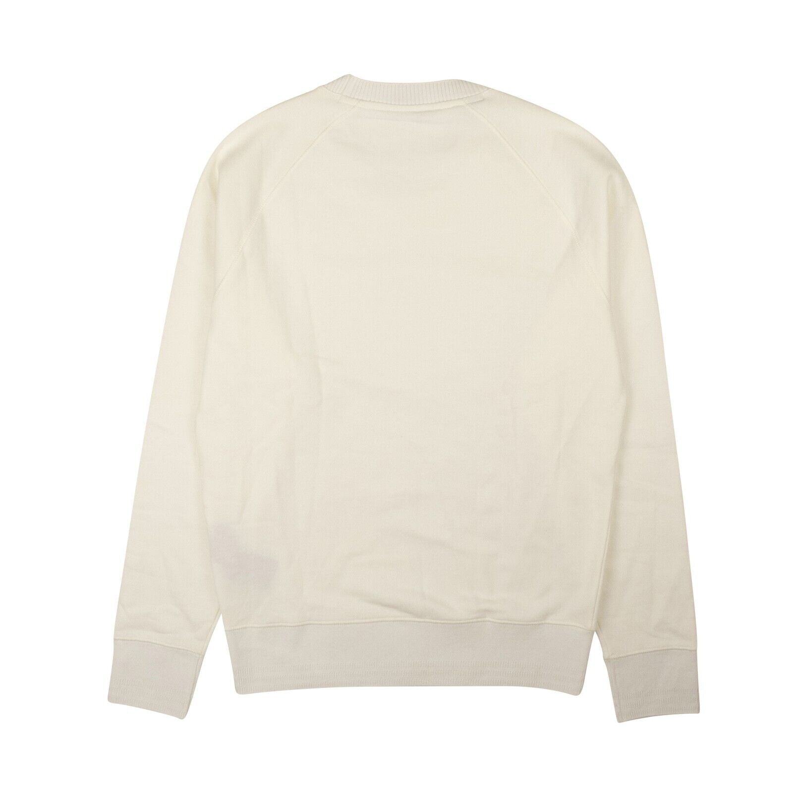 White Ribbed Round Neck Basic Sweater