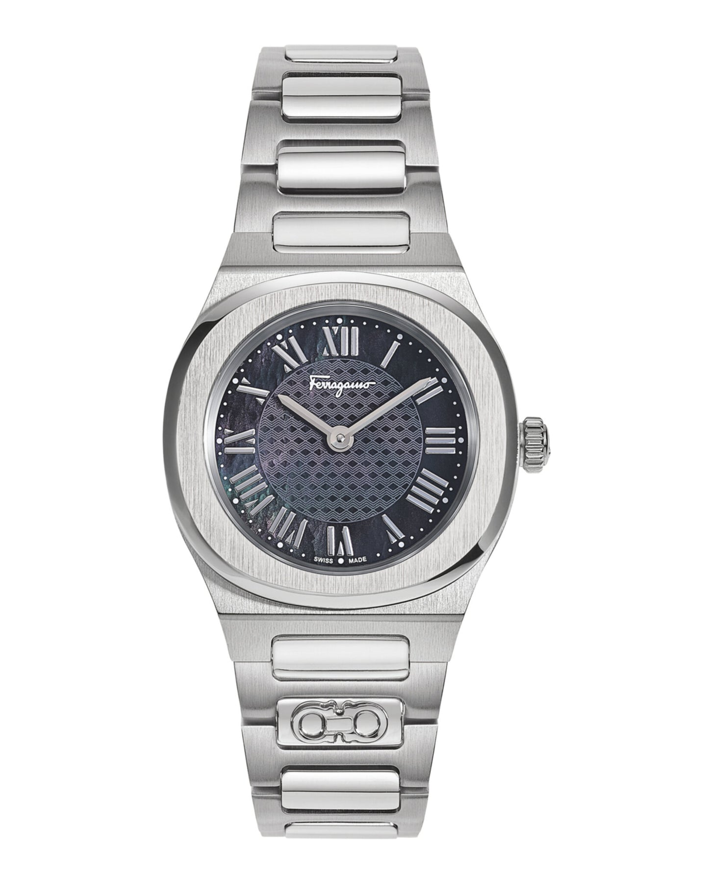 Ferragamo Elliptical Mother of Pearl Watch 7785055846460