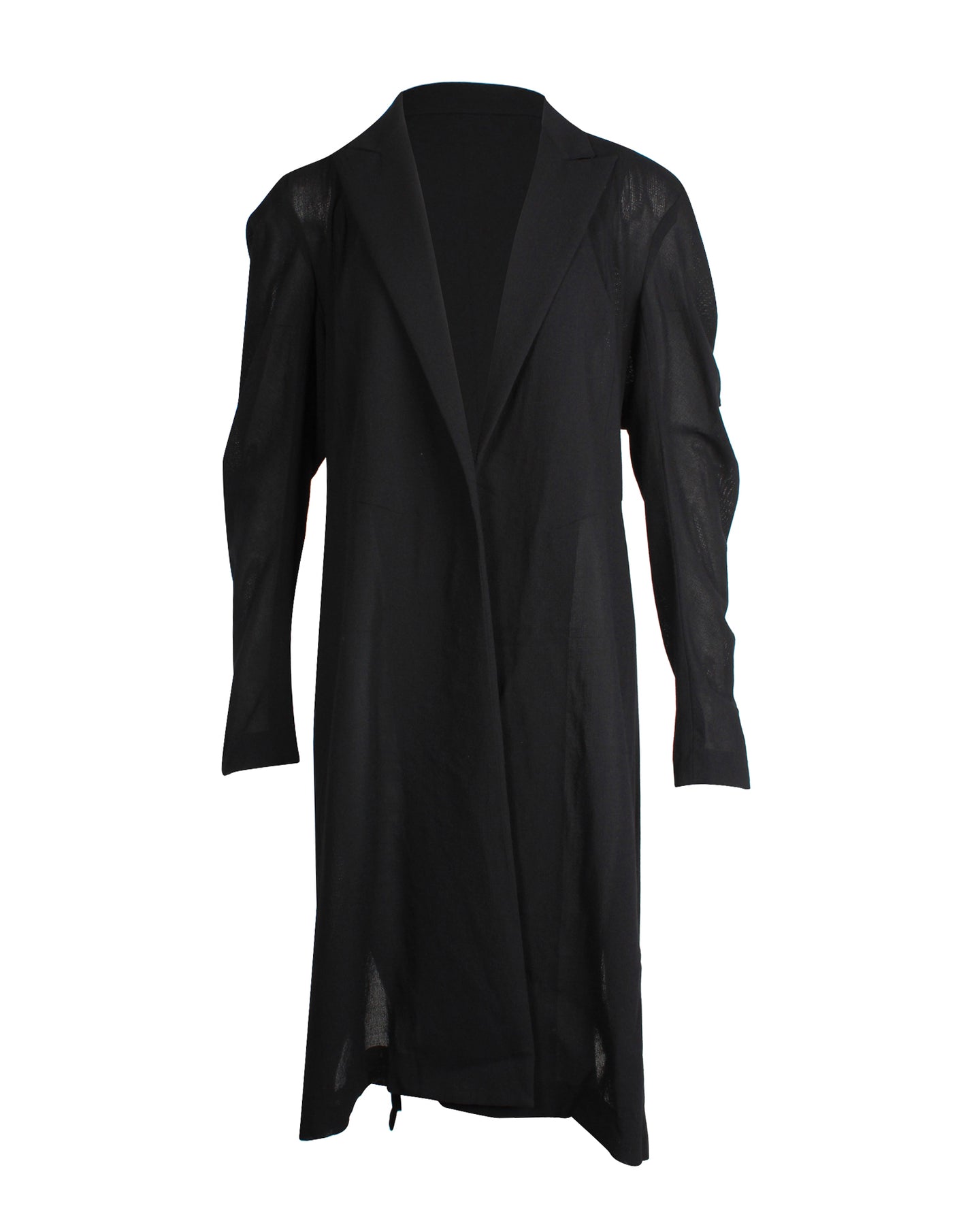 Yohji Yamamoto Long Coat in Black Wool 7703677042748