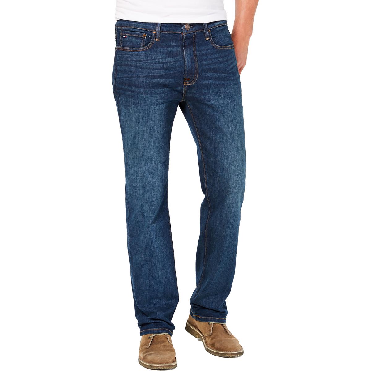 Pocket Denim Straight Leg Jeans