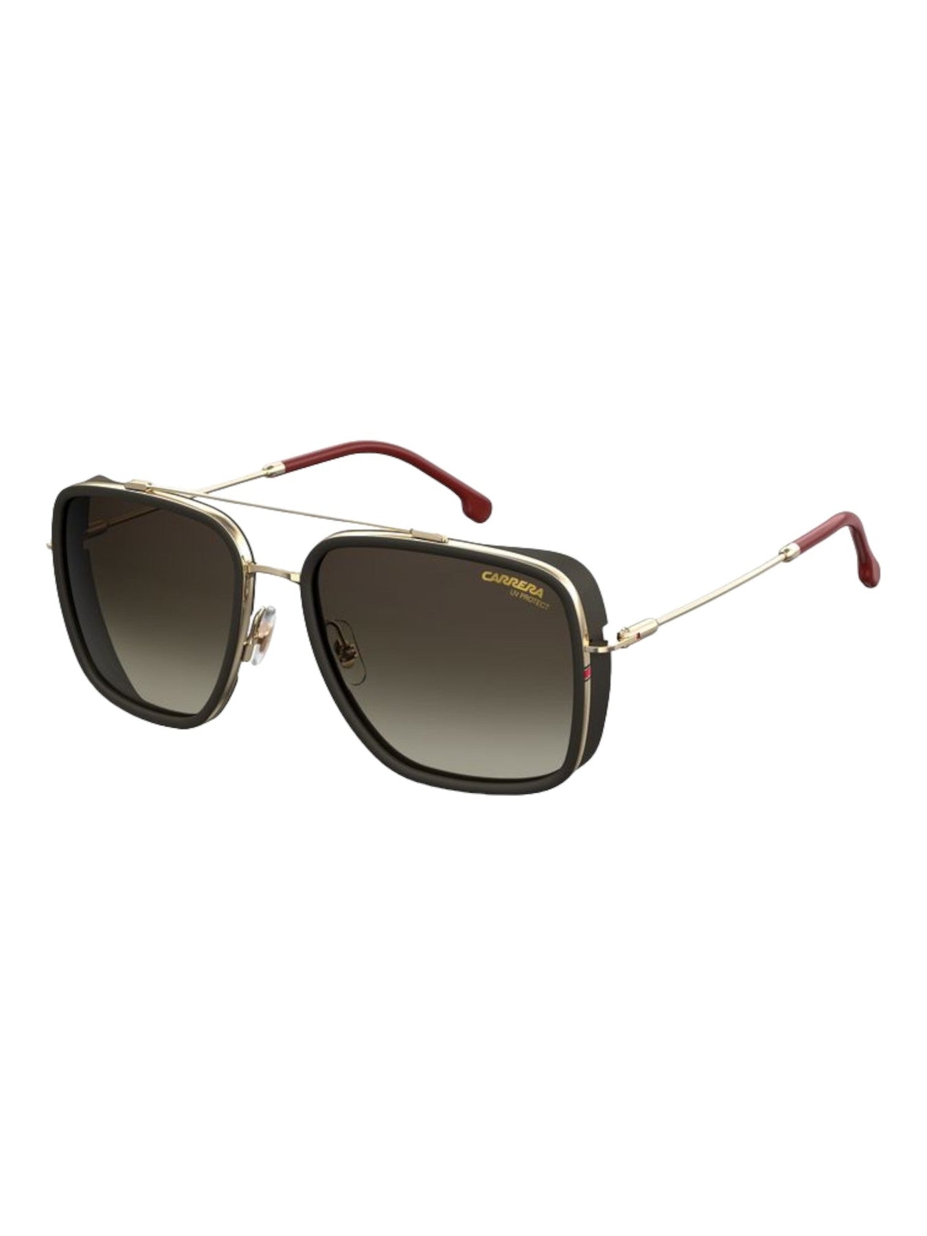 Carrera 207/S AU2 Red Gold Rectangle 57-18-145 Sunglasses 7732440465468