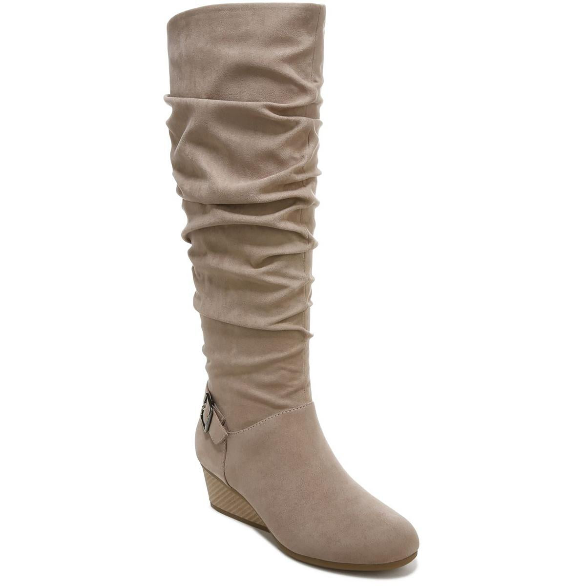 Break Free Faux Suede Slouchy Knee-High Boots