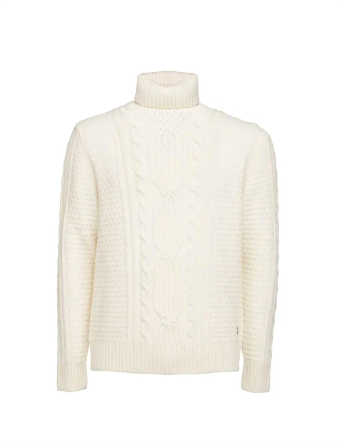 Cable Turtleneck Sweater In Ivory