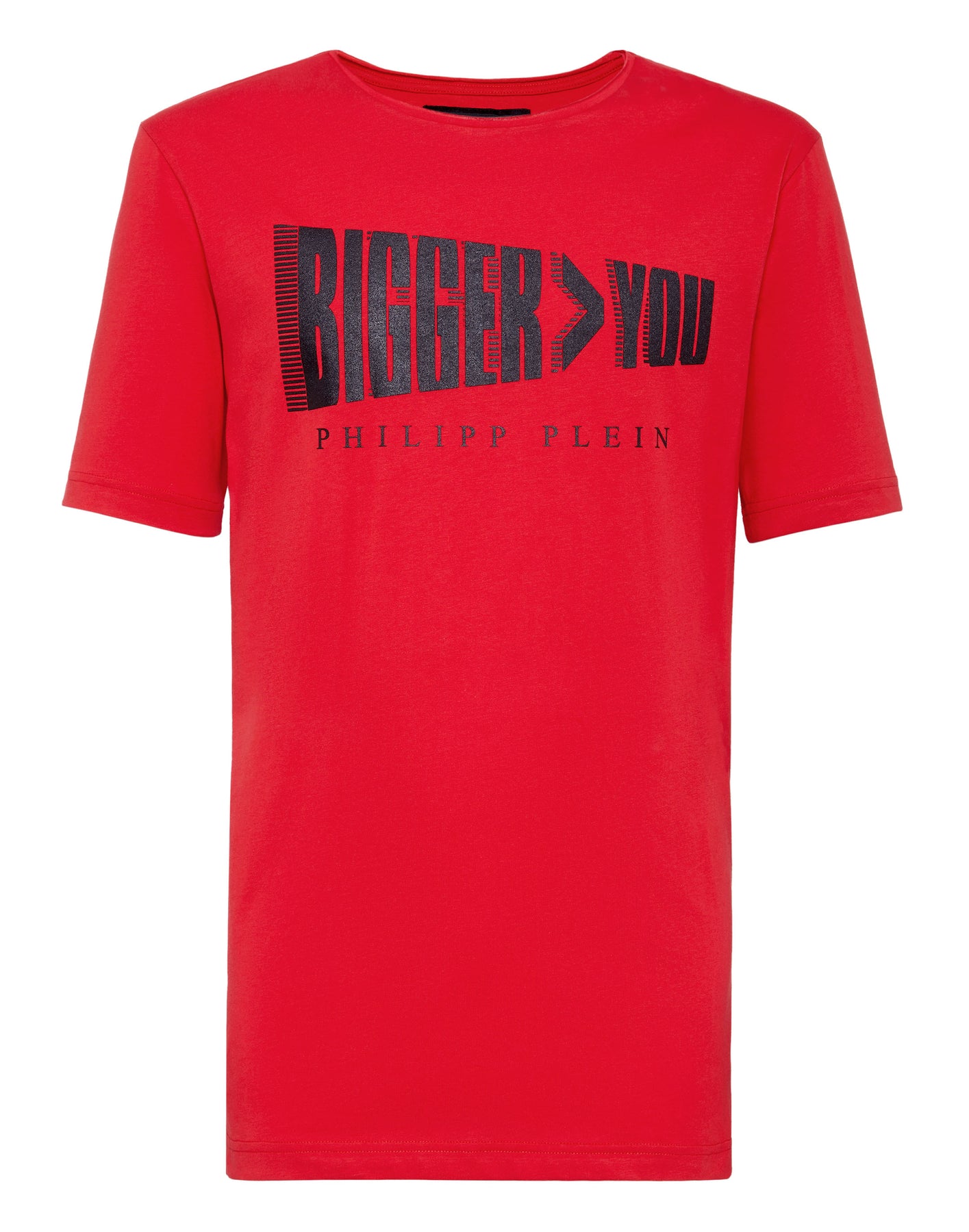 T-shirt Black Cut Round Neck Statement