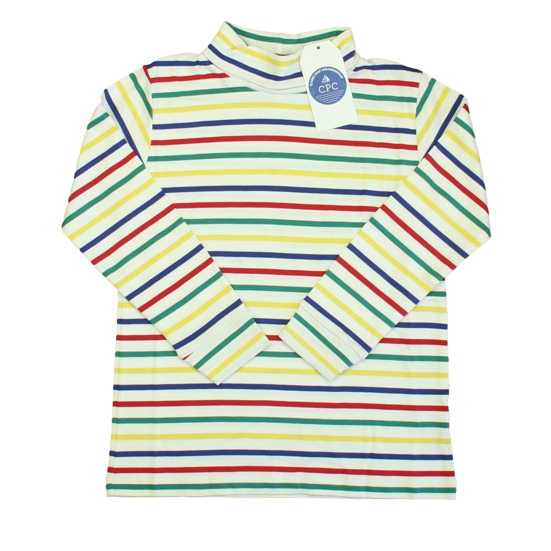 Classic Prep Boys Adirondack Multistripe Turtleneck Size: 6-14 Years 7805912645692