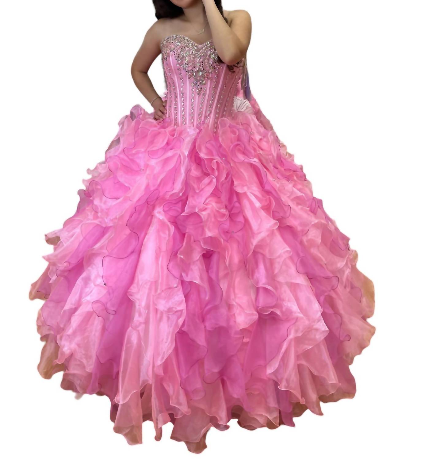 Strapless Quinceañera Dress In Pink 7764966703164