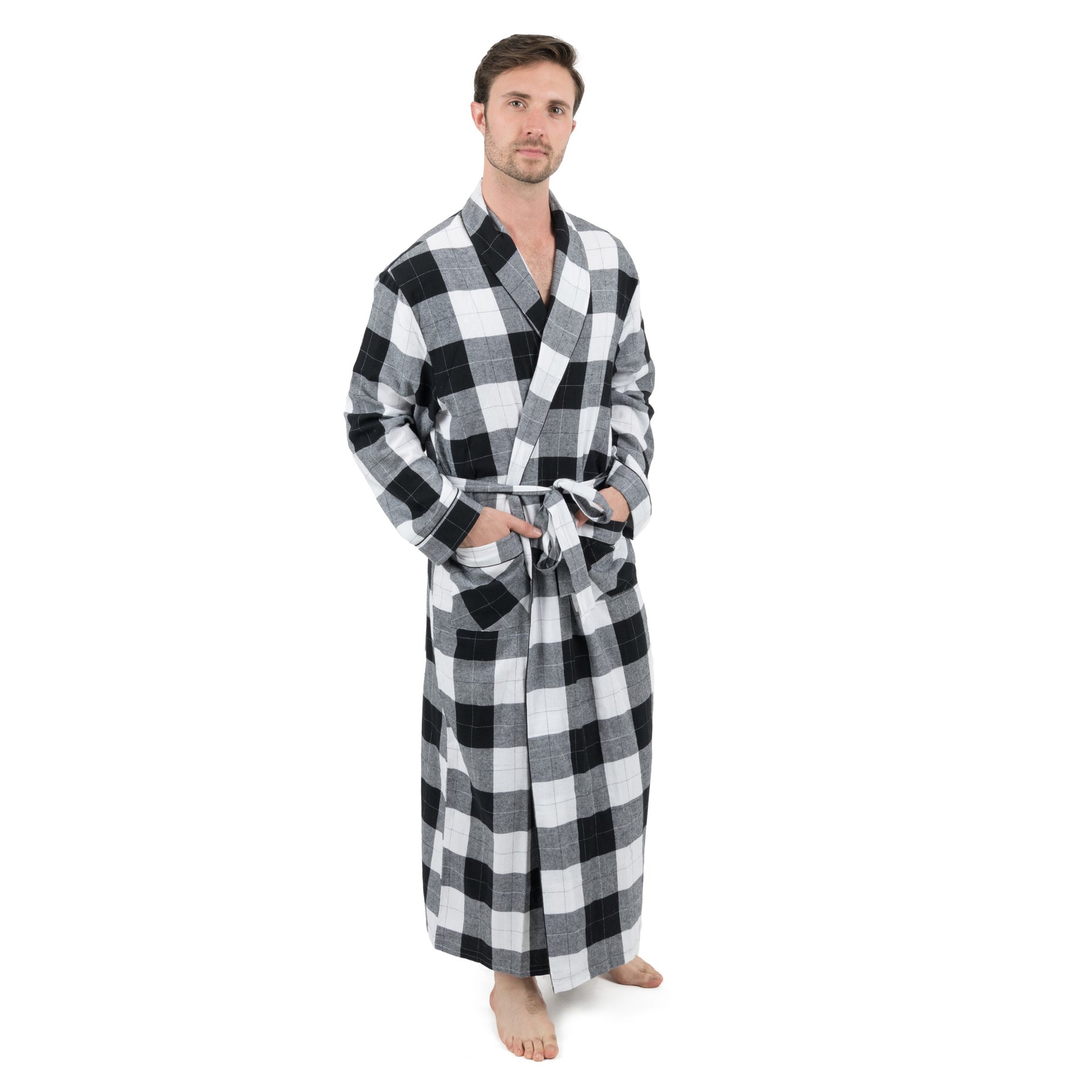 Christmas Mens Flannel Robe Plaid