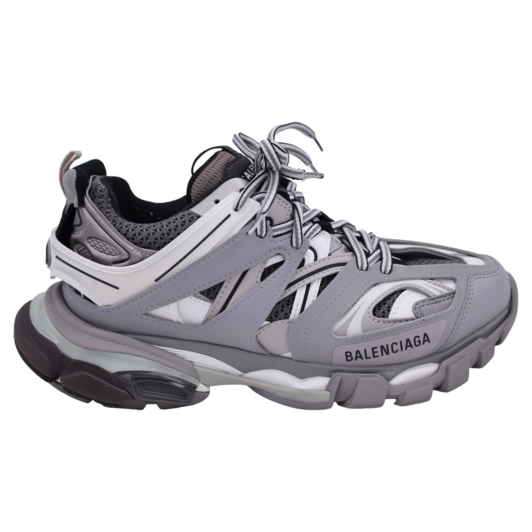 Balenciaga Track Lace Up Sneakers in Grey Polyurethane 7833153110076