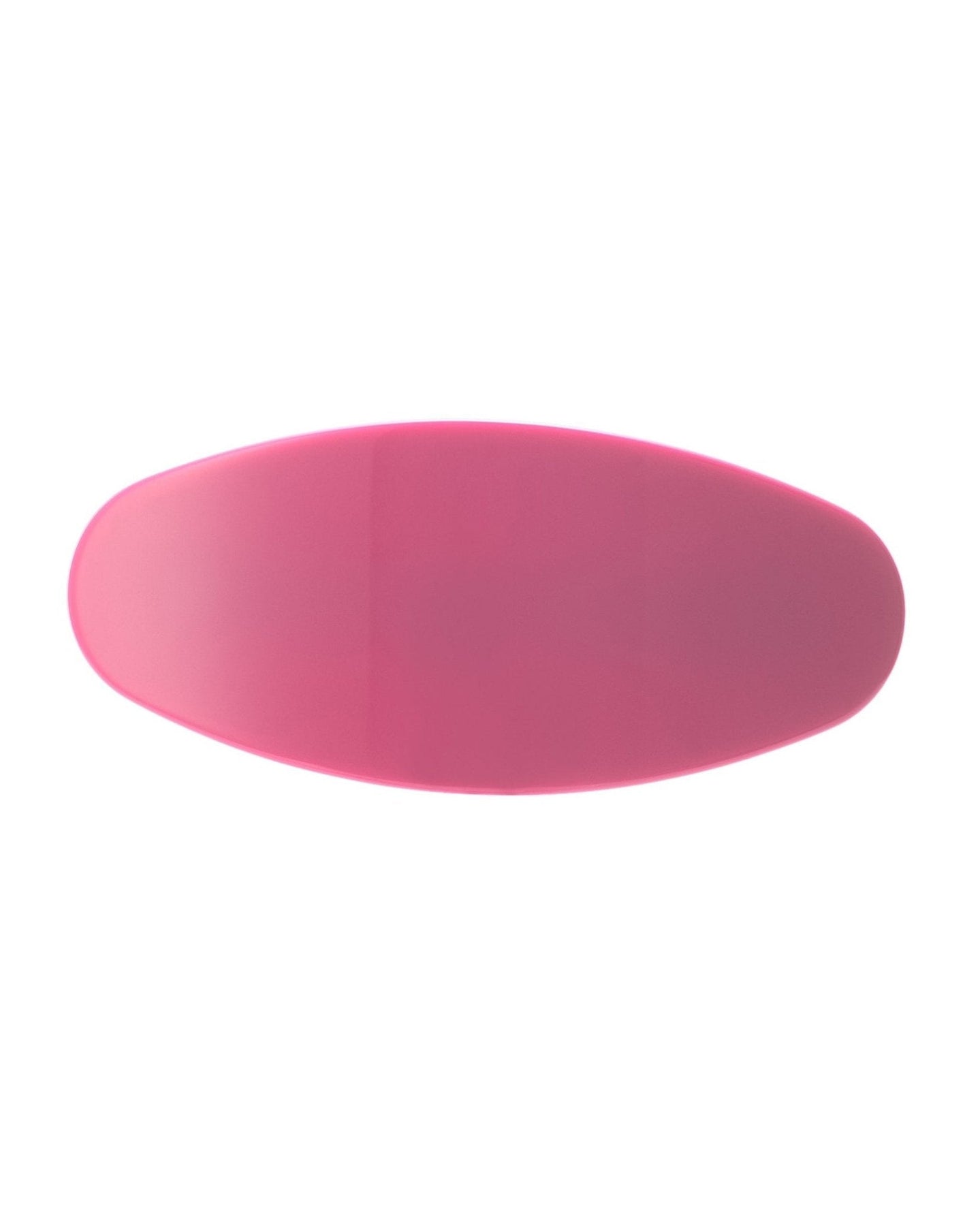Jumbo Oval Barrette in Neon Pink