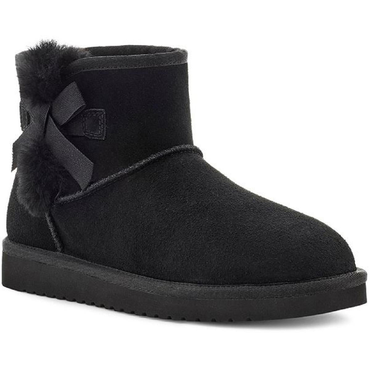 Victoria Mini Suede Pull On Shearling Boots