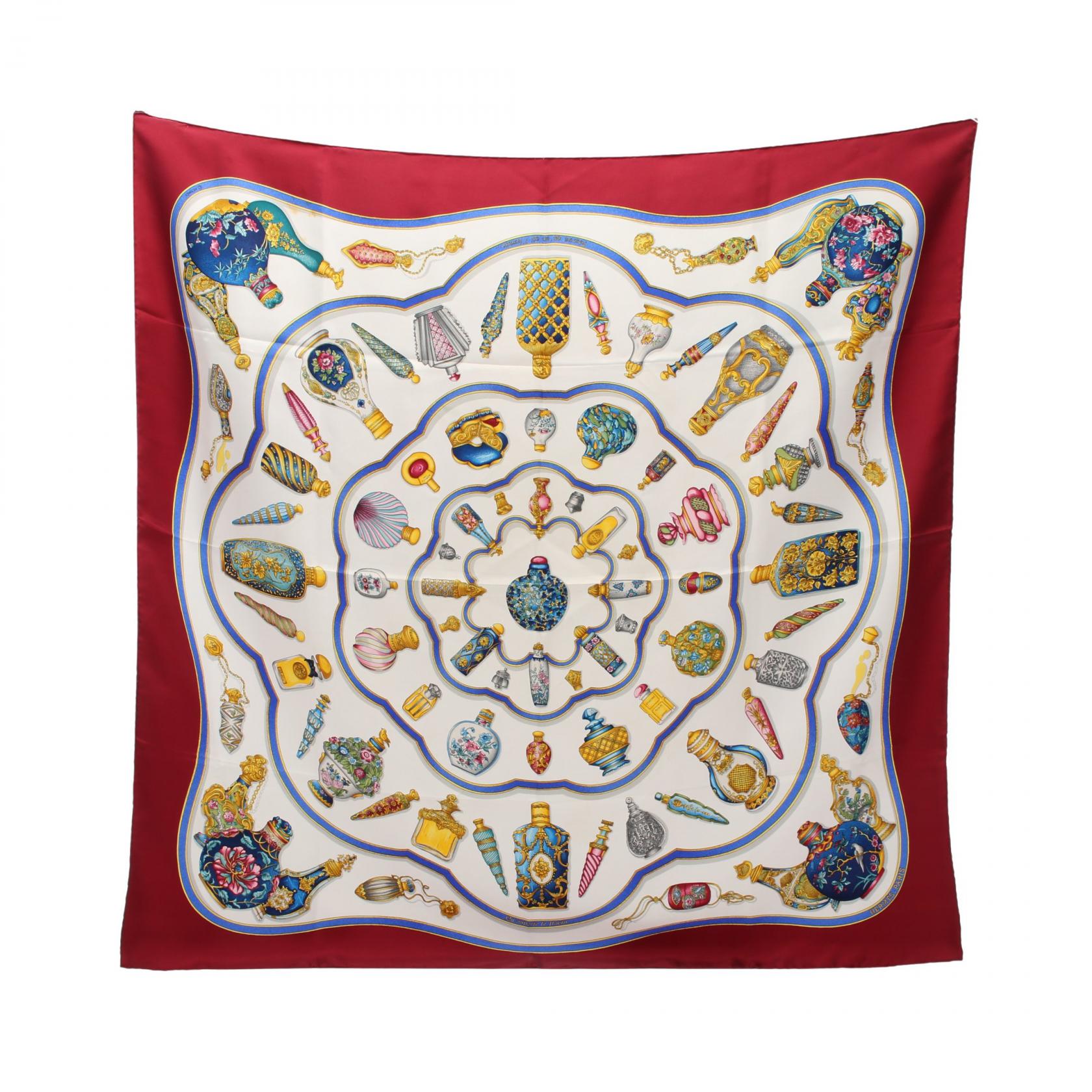 Hermes Carre 90 Qu Importe Le Flacon Silk Scarf Canvas Scarf