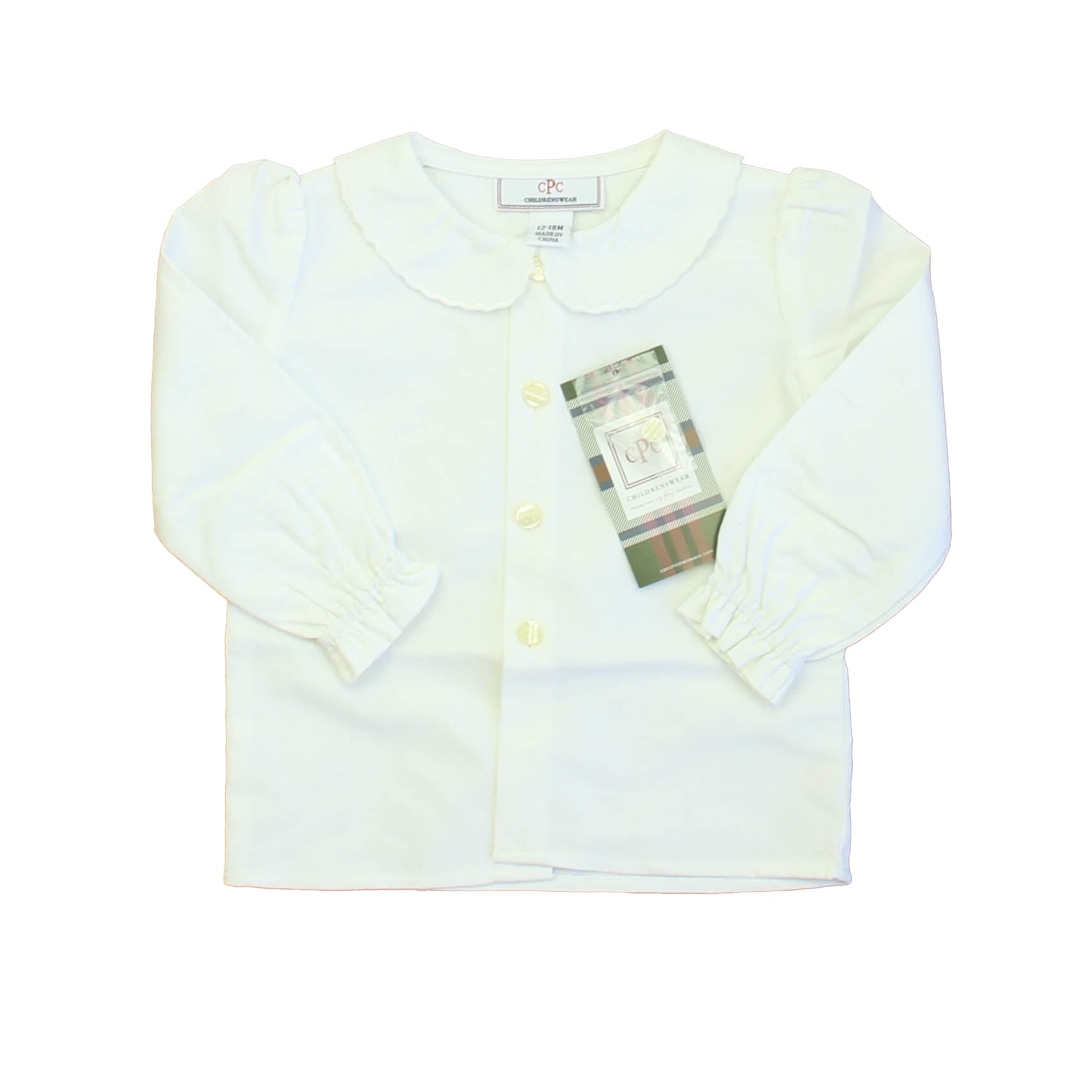 Classic Prep Girls White Blouse Size: 9-12 Months 7805958291516