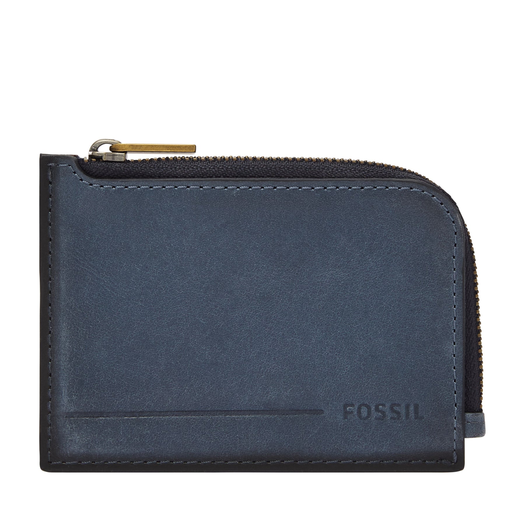 Fossil Men's Allen Leather Zip Card Case 7165425352764