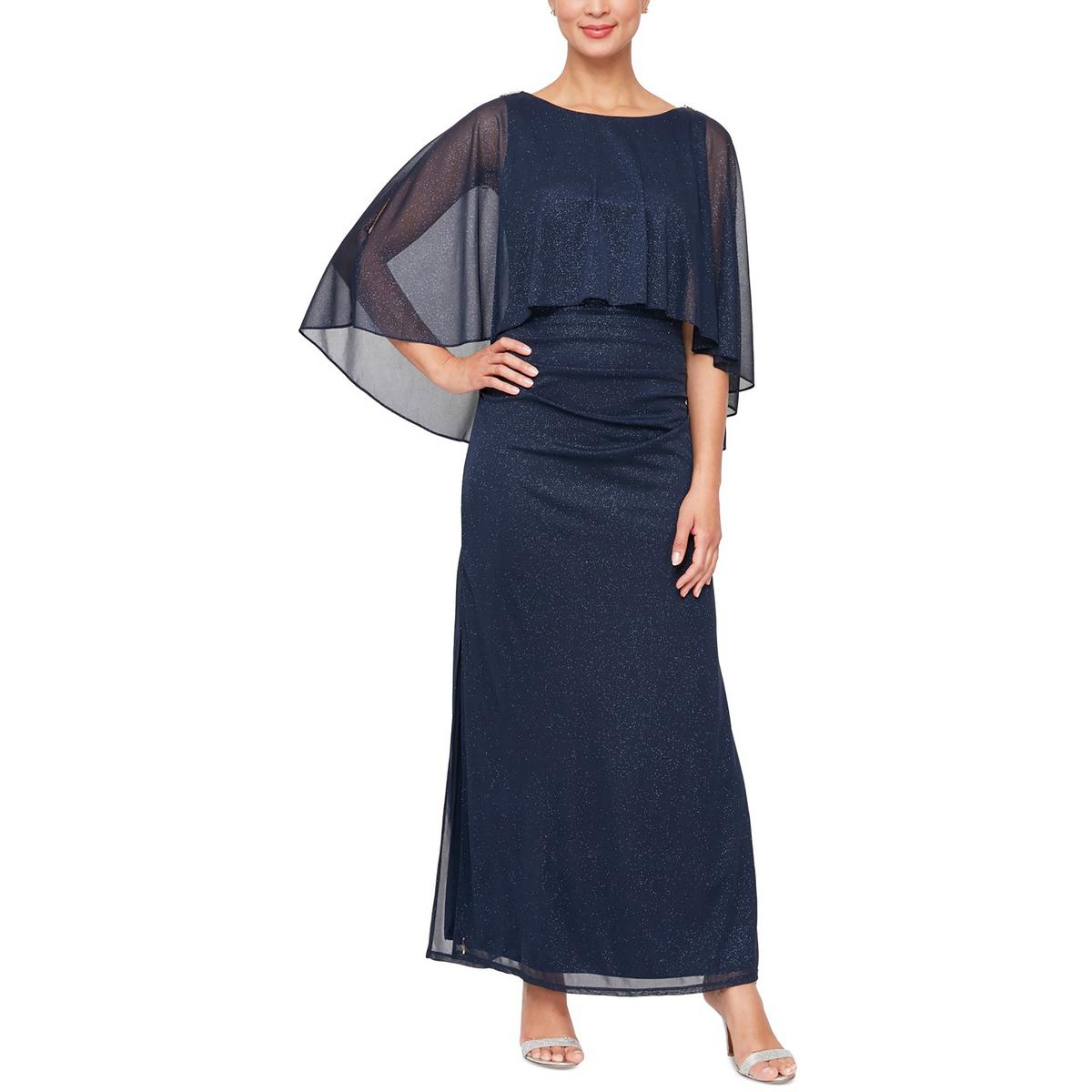 Shimmer Ruched Evening Dress