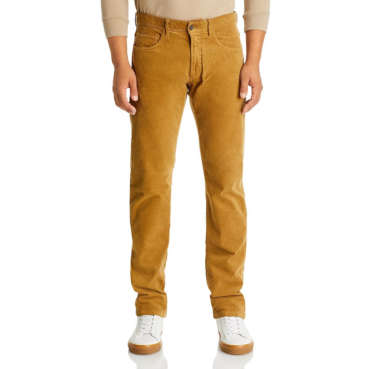 Ribbed Corduroy Straight Leg Pants