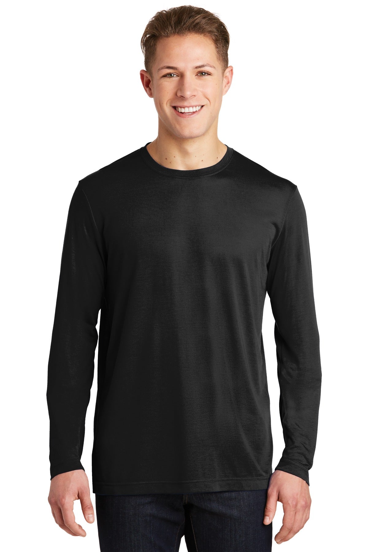 Sport-Tek Men's Long Sleeve PosiCharge Competitor Cotton Touch Tee. ST450LS