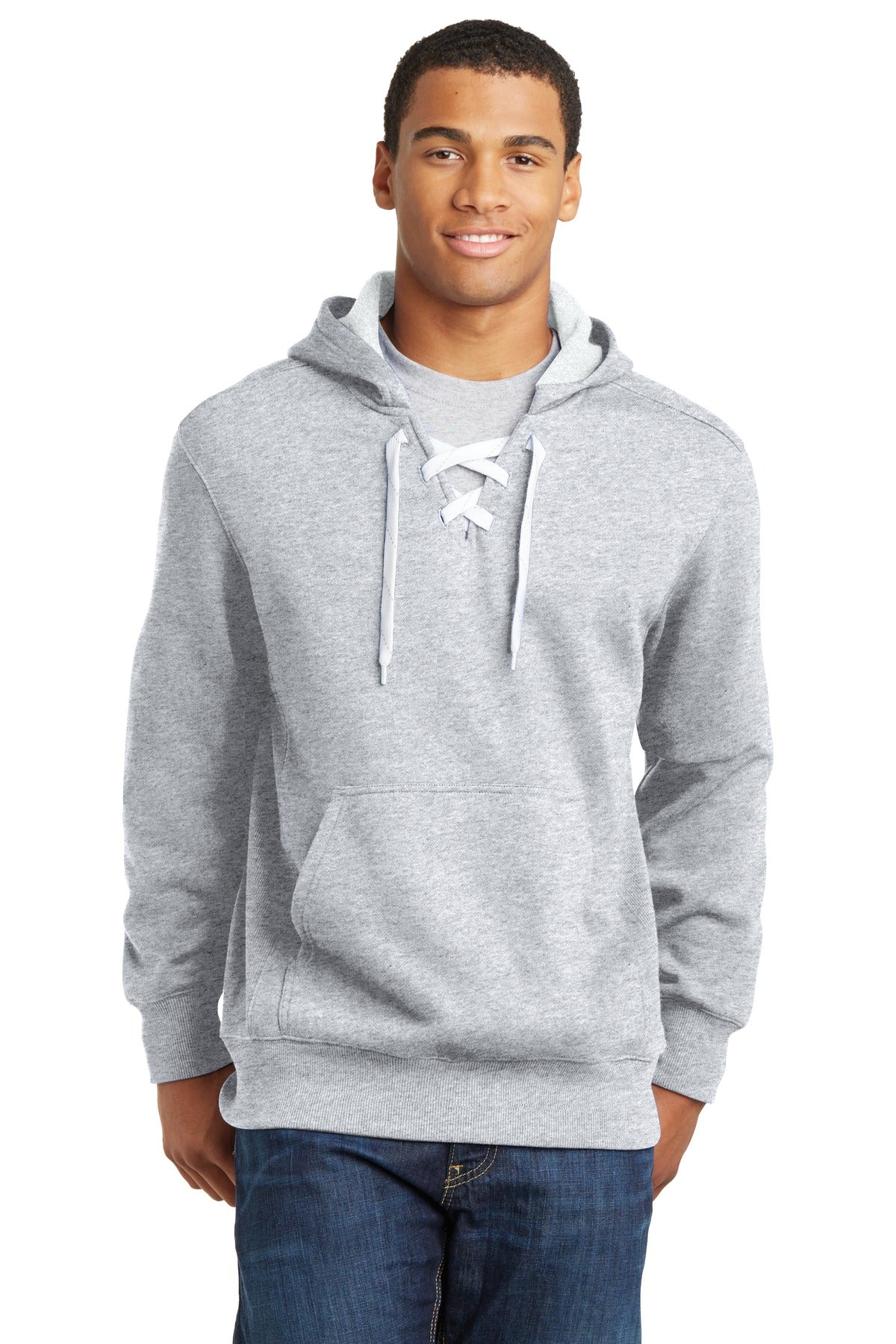 Sport-Tek Men's Lace Up Pullover Hooded Sweatshirt
