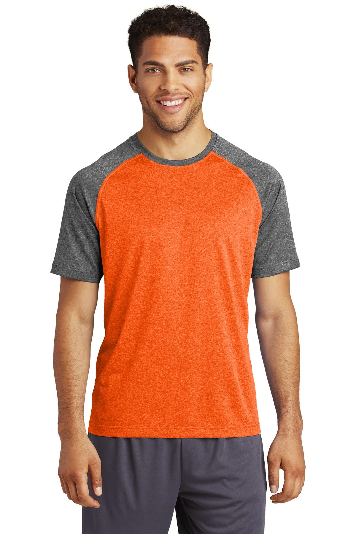 Sport-Tek Men's Heather-On-Heather Contender Tee